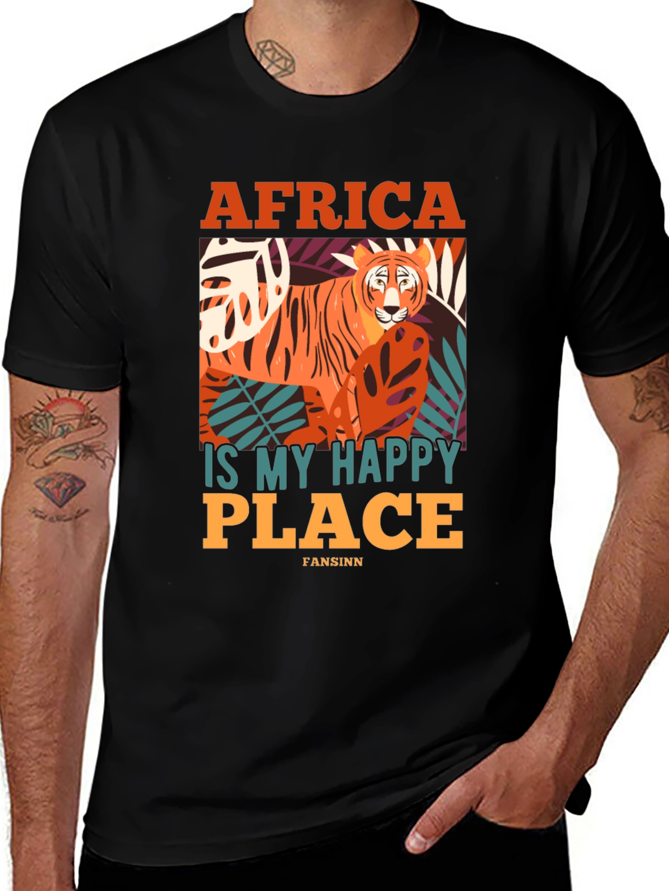 Africa Is My Happy Place Tiger Graphic Tee