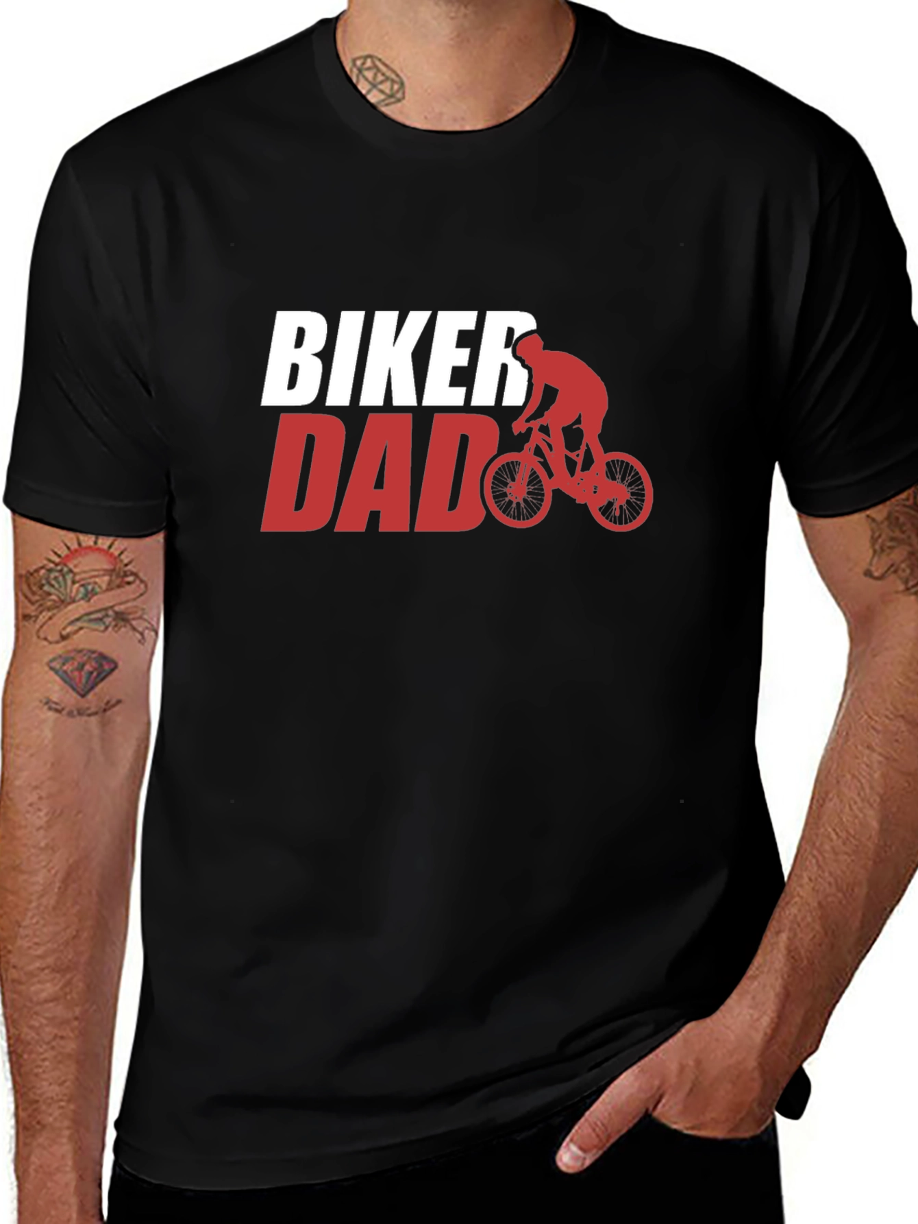 Biker Dad Graphic Tee - Cycling Lover T-Shirt