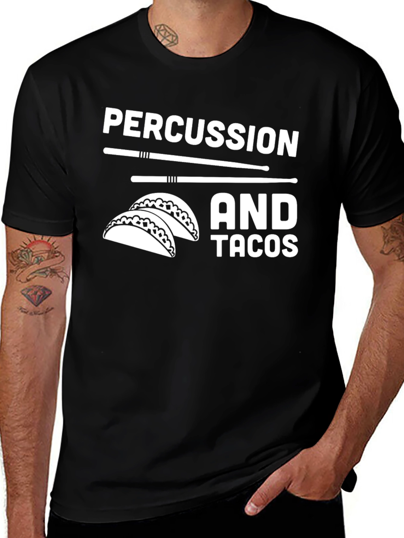 Percussion and Tacos Graphic T-Shirt
