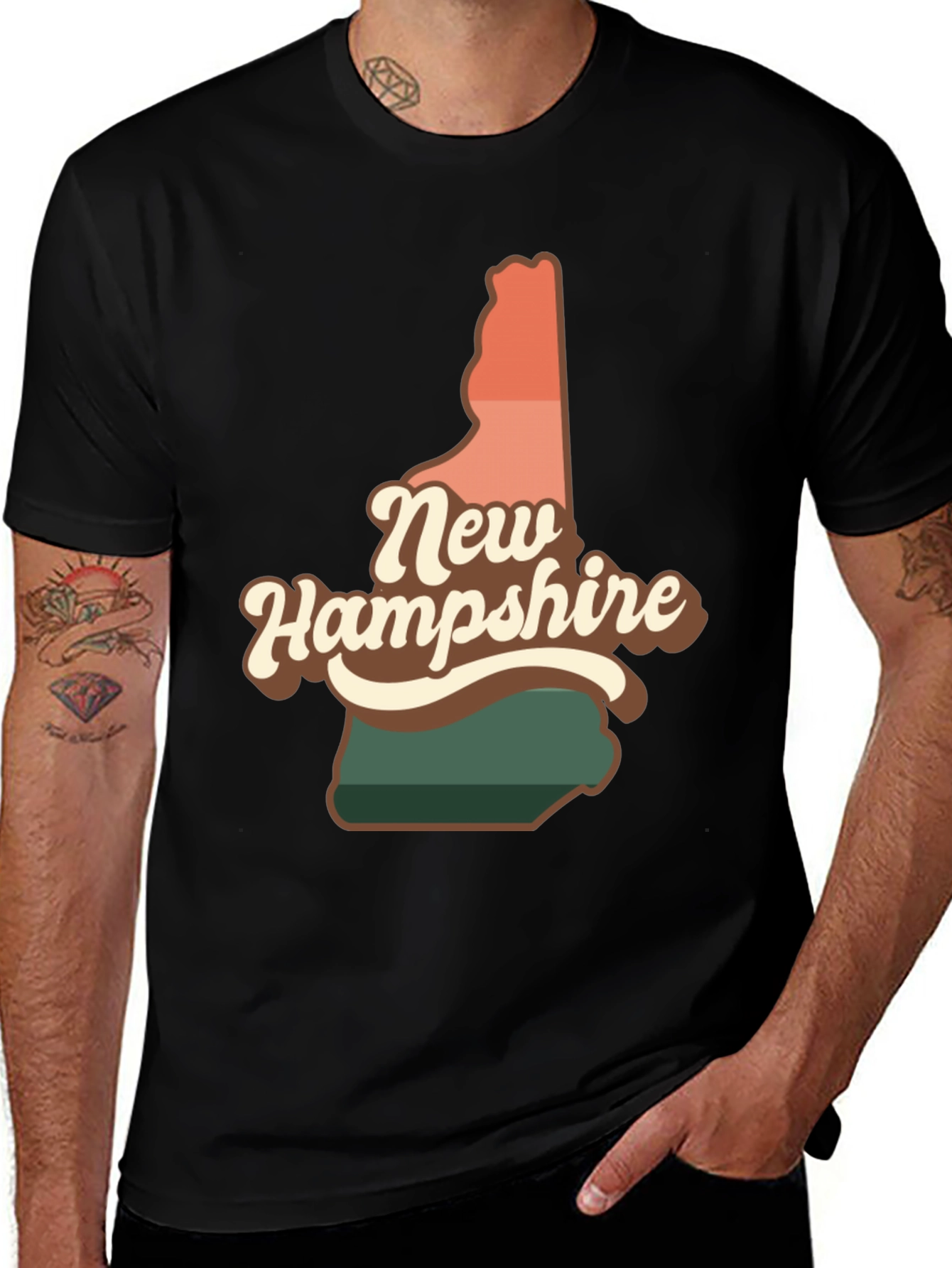 Variant 28 of Retro New Hampshire State T-Shirt