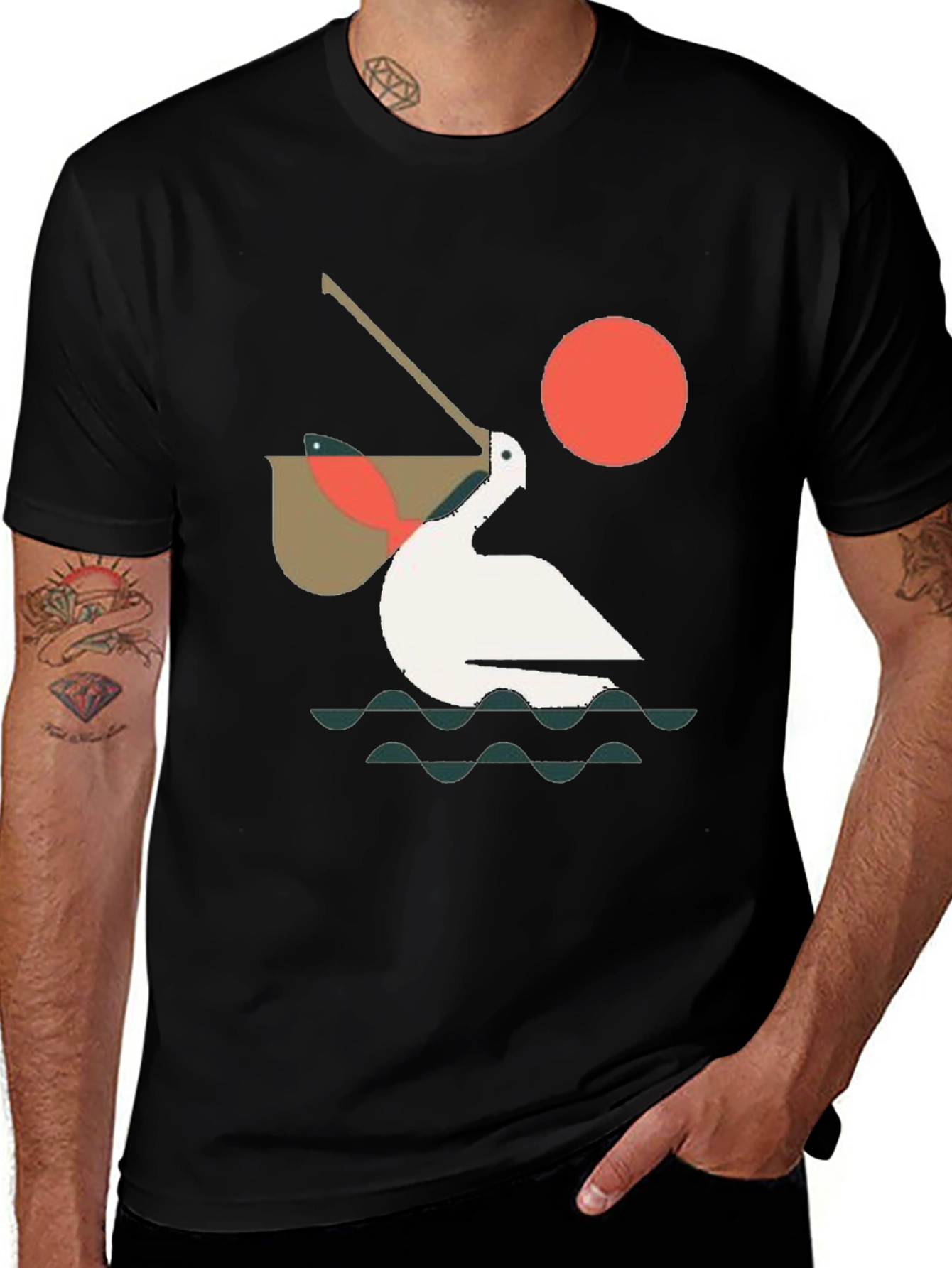 Variant 3 of Pelican Graphic Tee - Modern Art T-Shirt