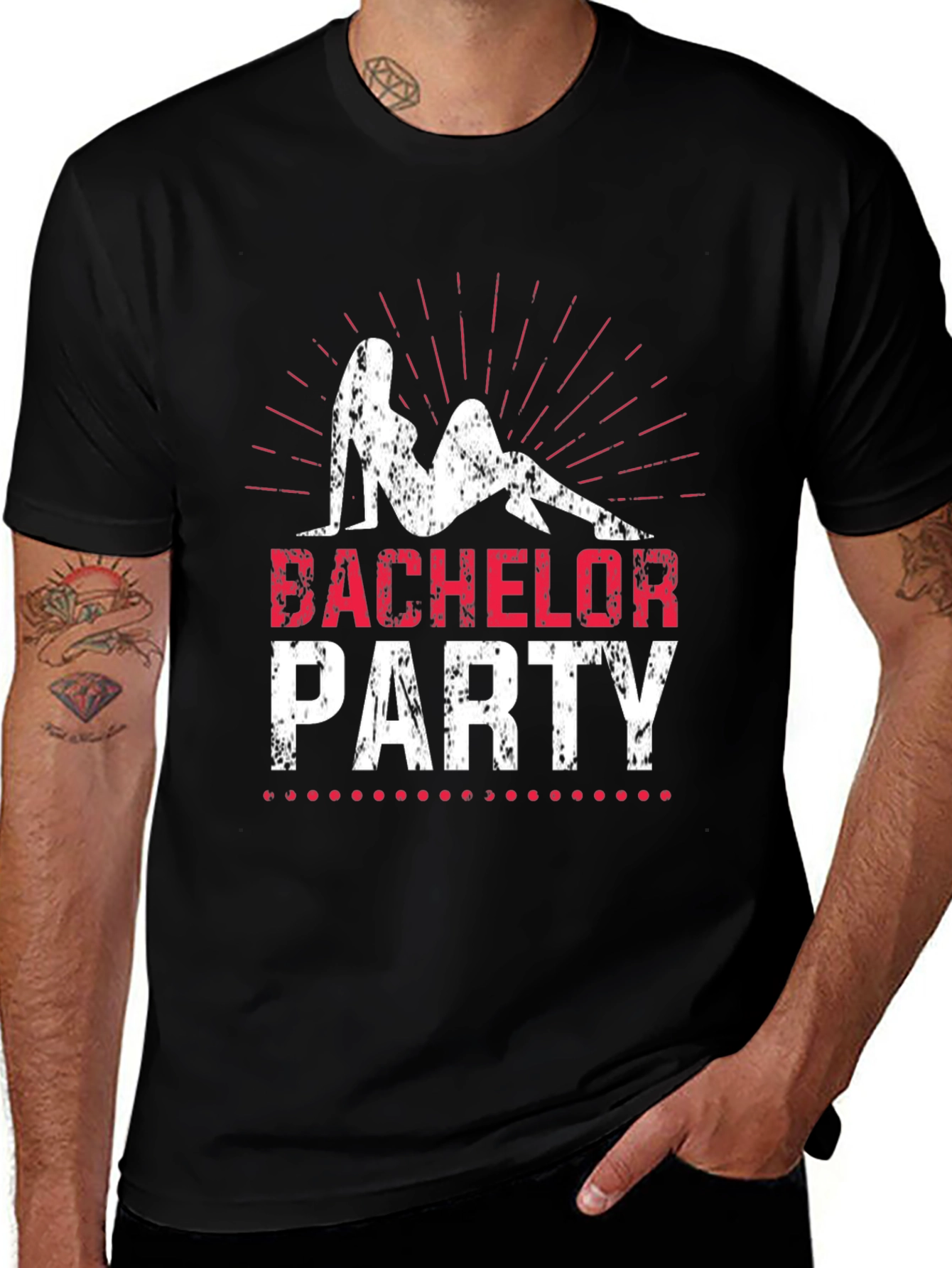 Bachelor Party T-Shirt - Sexy Silhouette Design