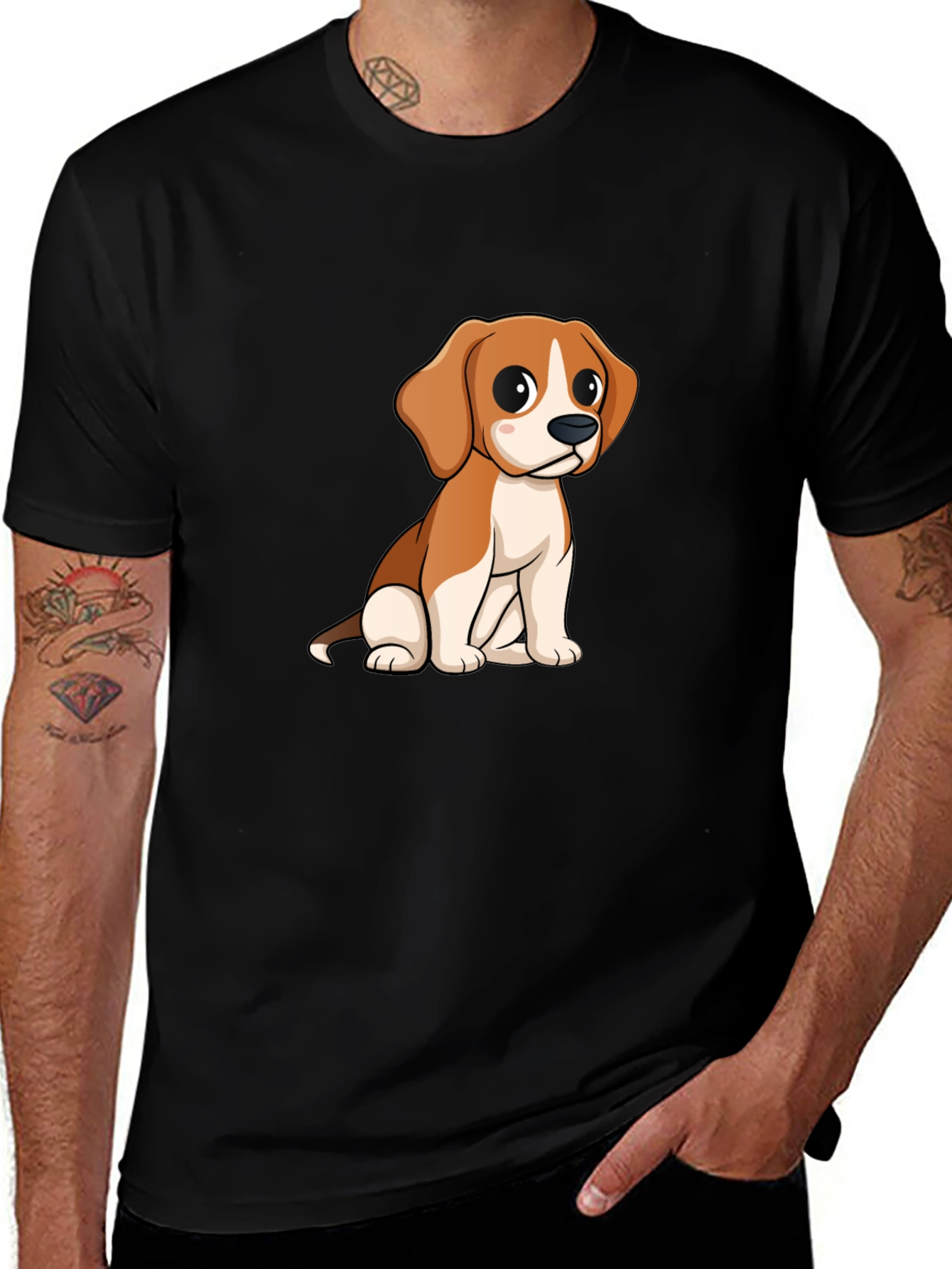 Variant 3 of Cute Beagle Puppy Graphic Tee - Unisex Soft Cotton
