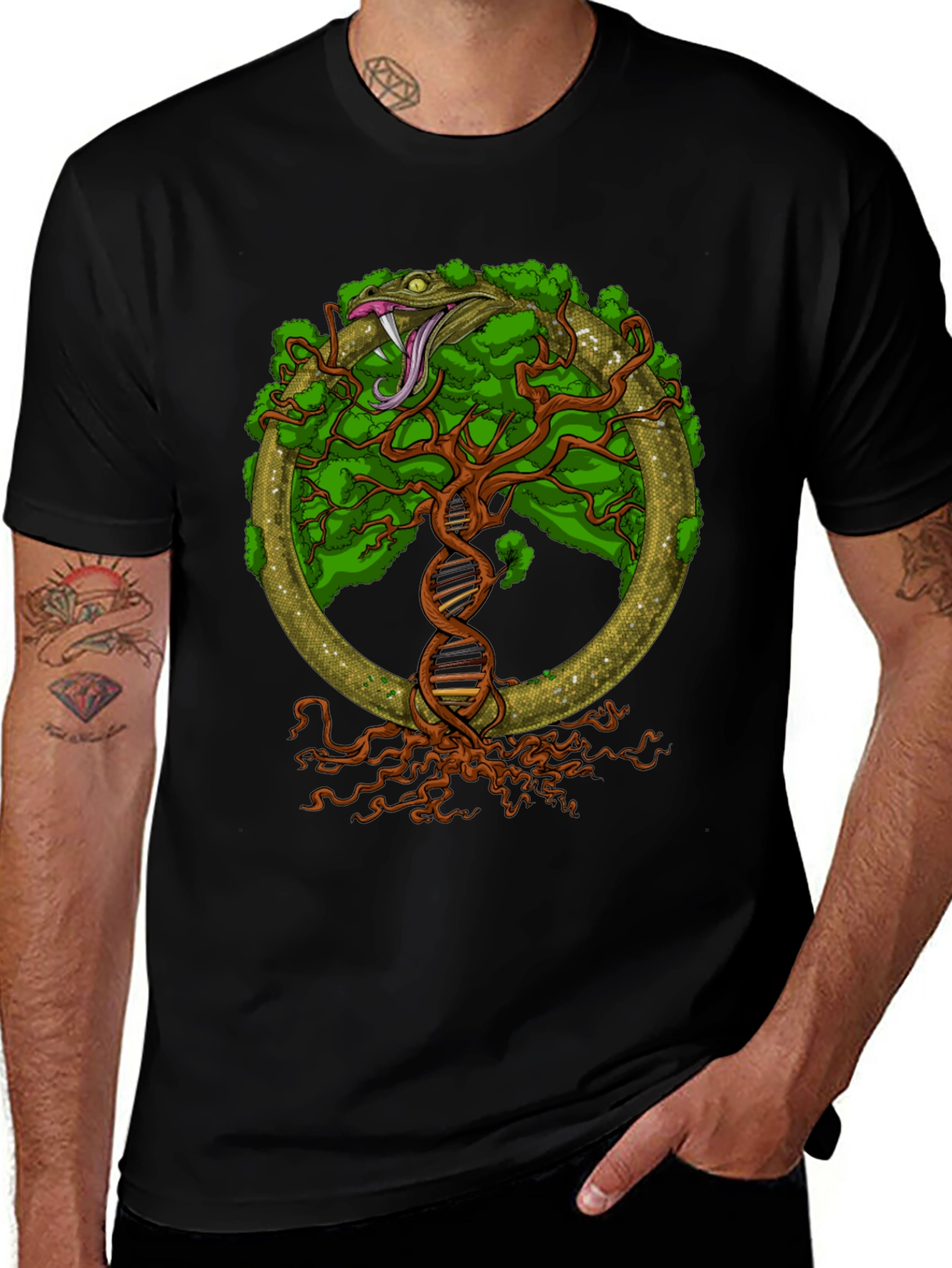 Variant 20 of Ouroboros Tree of Life Graphic T-Shirt