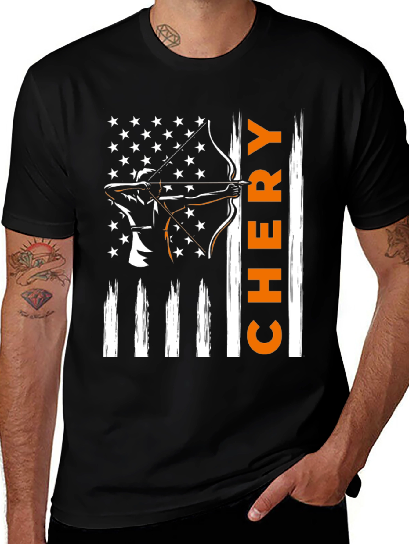Variant 25 of Archery American Flag T-Shirt