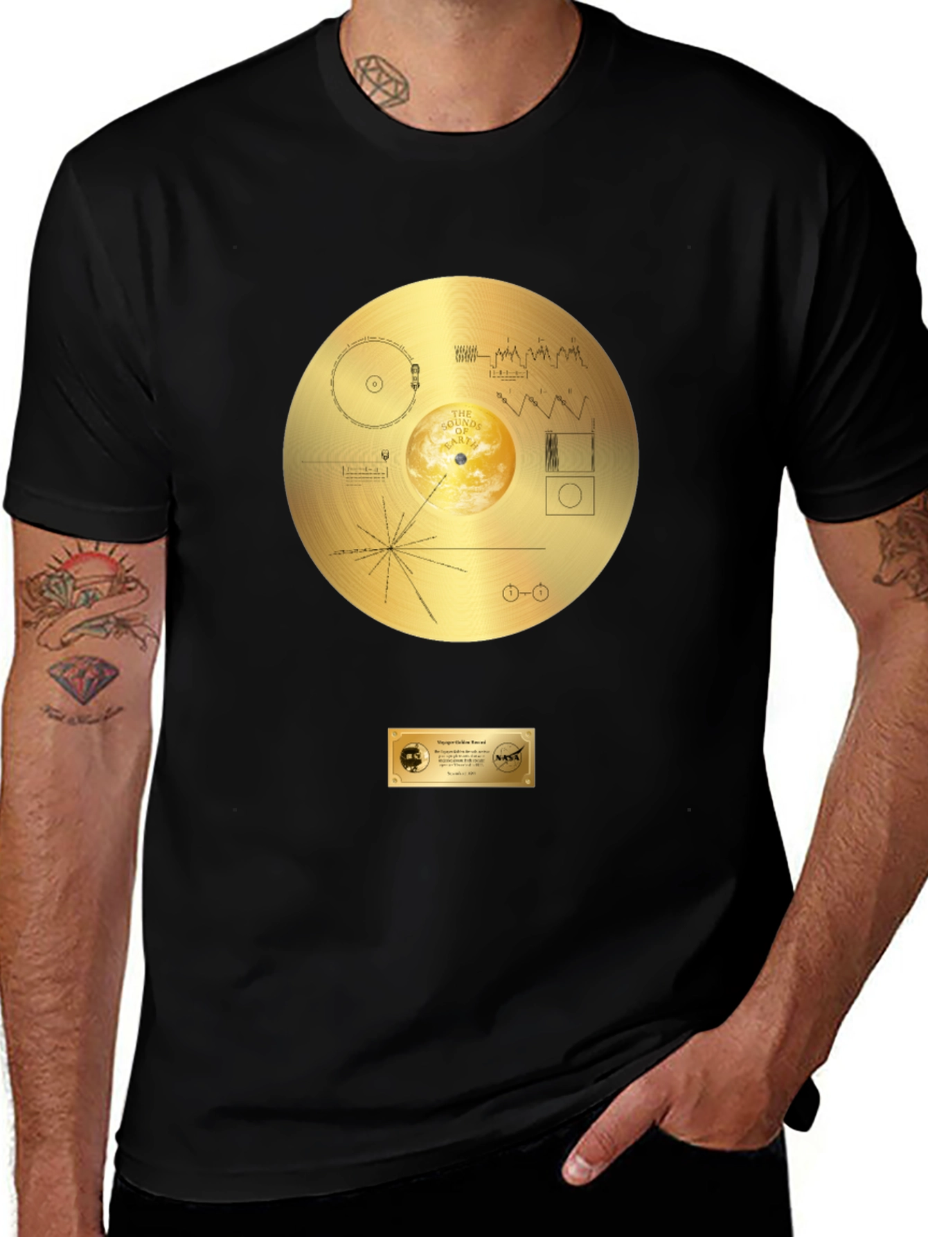 Golden Record Graphic T-Shirt - Voyager Mission