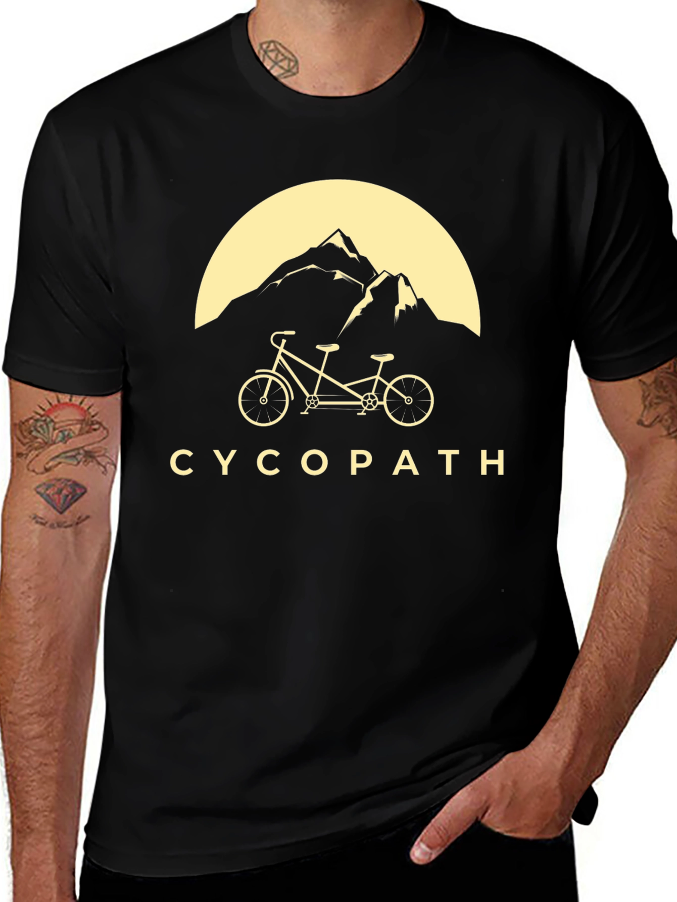 Variant 2 of Cycopatch Tandem Mountain Bike T-Shirt