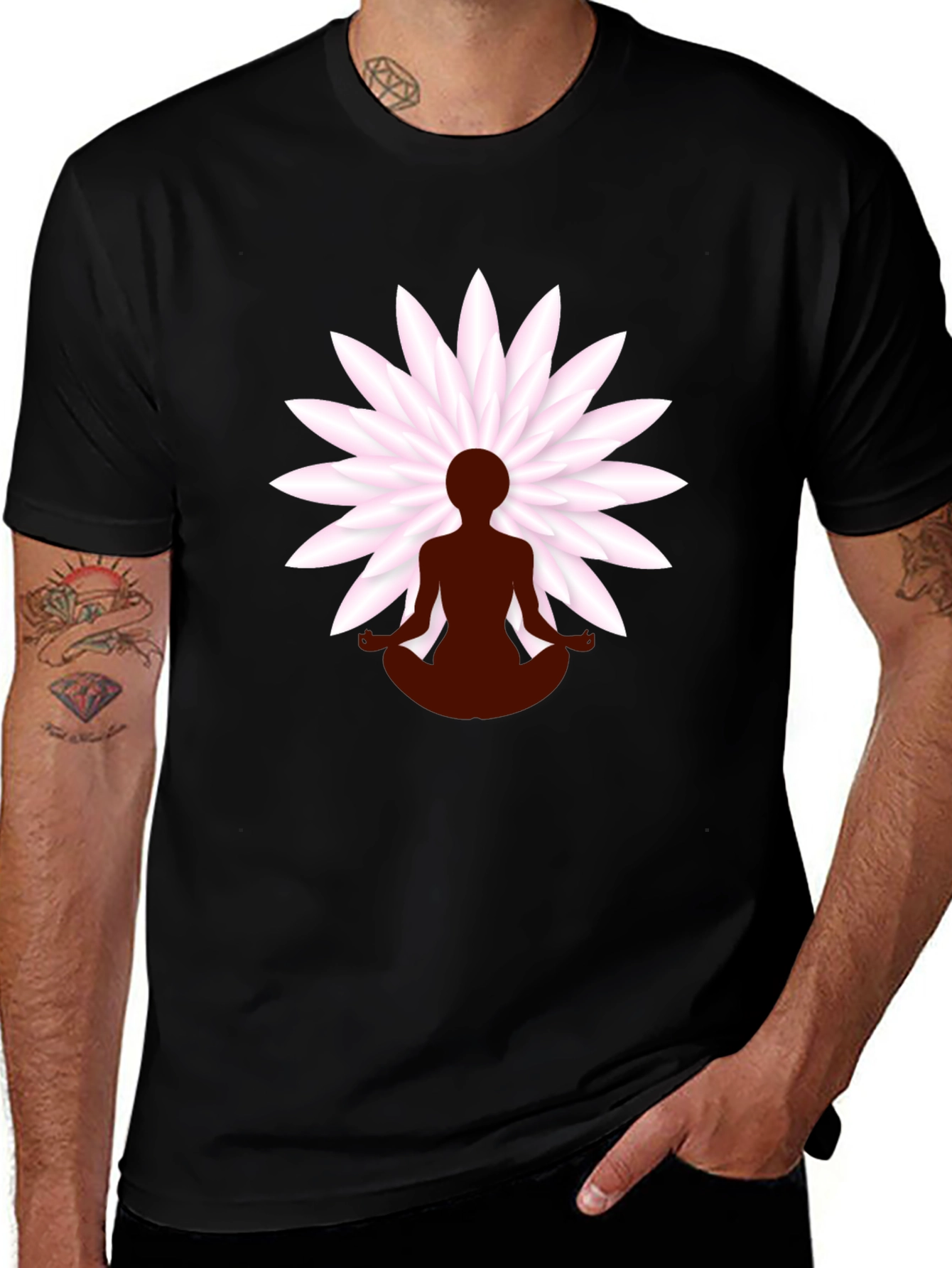 Variant 29 of Lotus Yoga T-Shirt - Zen Meditation Tee