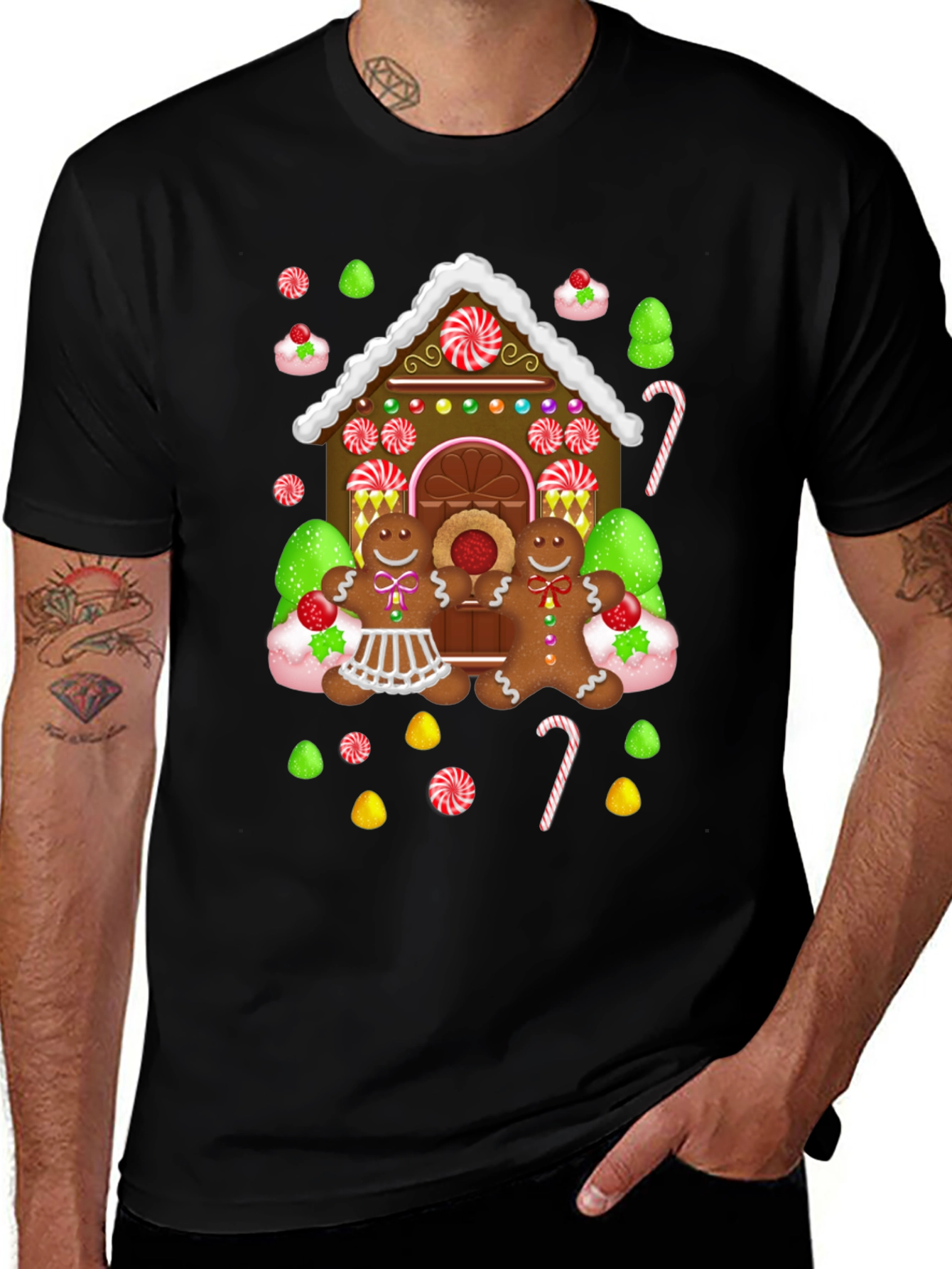 Variant 24 of Gingerbread House Graphic Tee