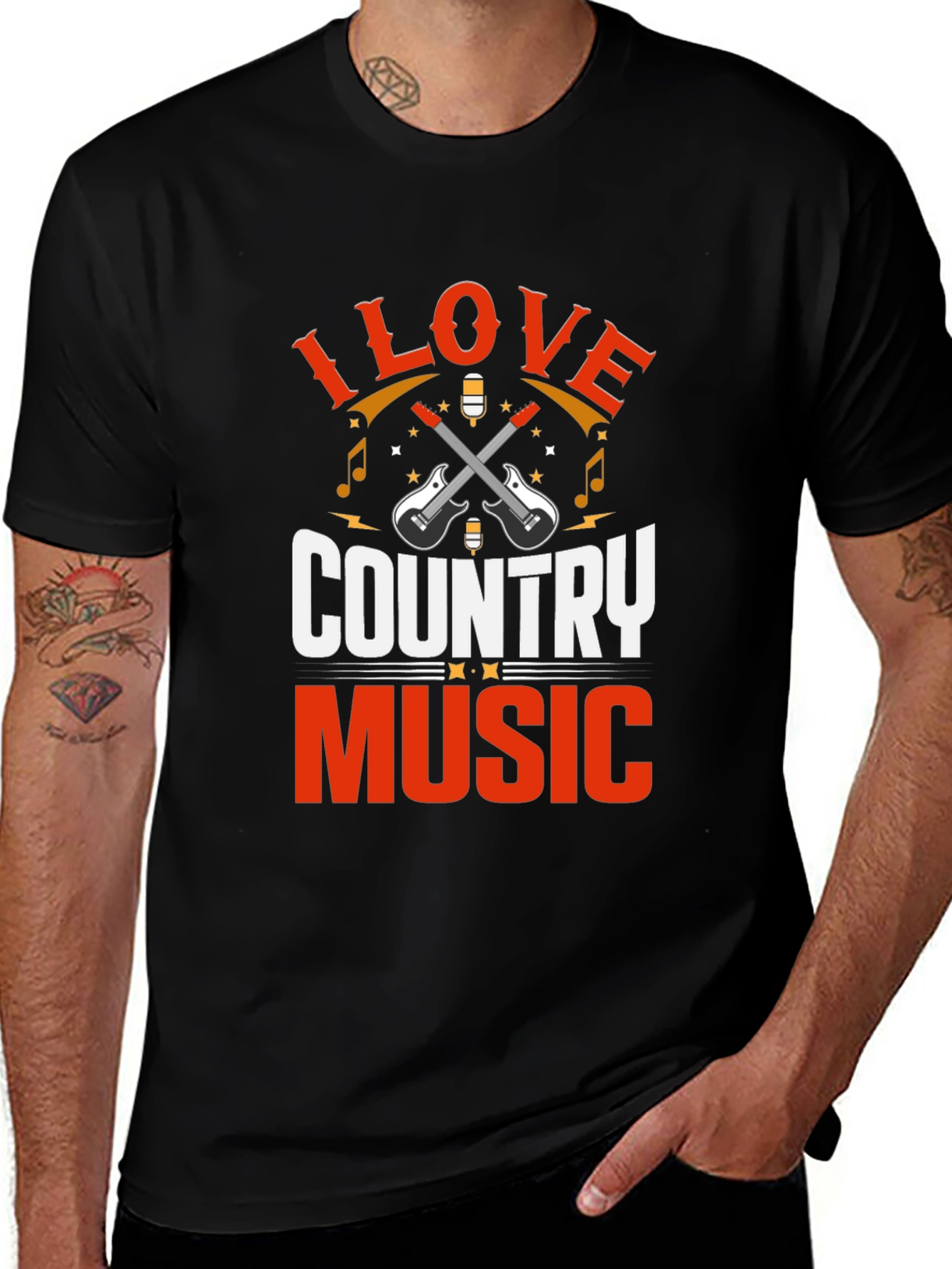 Variant 28 of I Love Country Music Graphic T-Shirt