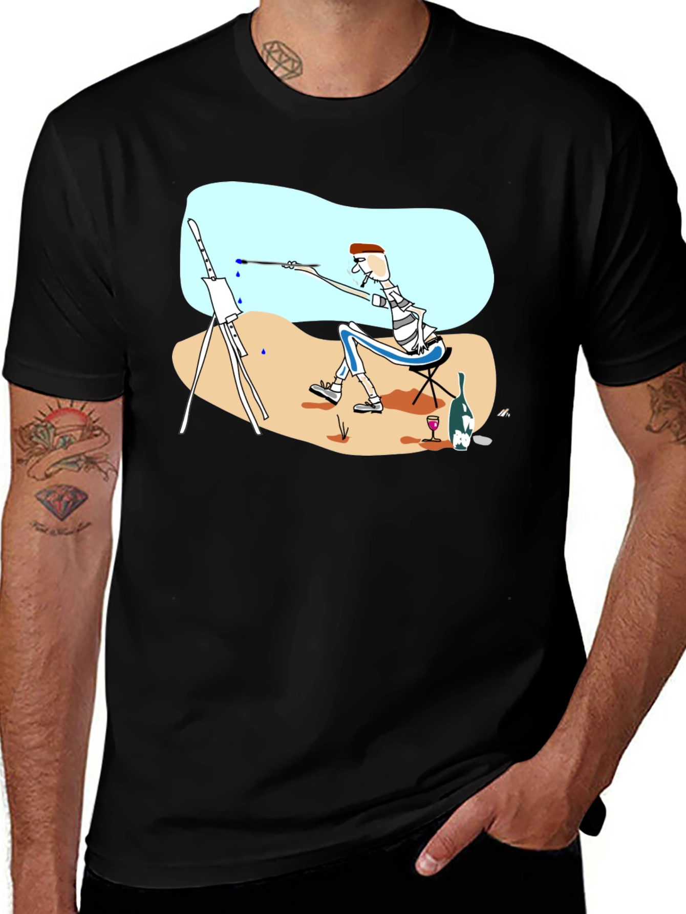 Variant 16 of Artist Tee: Whimsical Painter Graphic T-Shirt