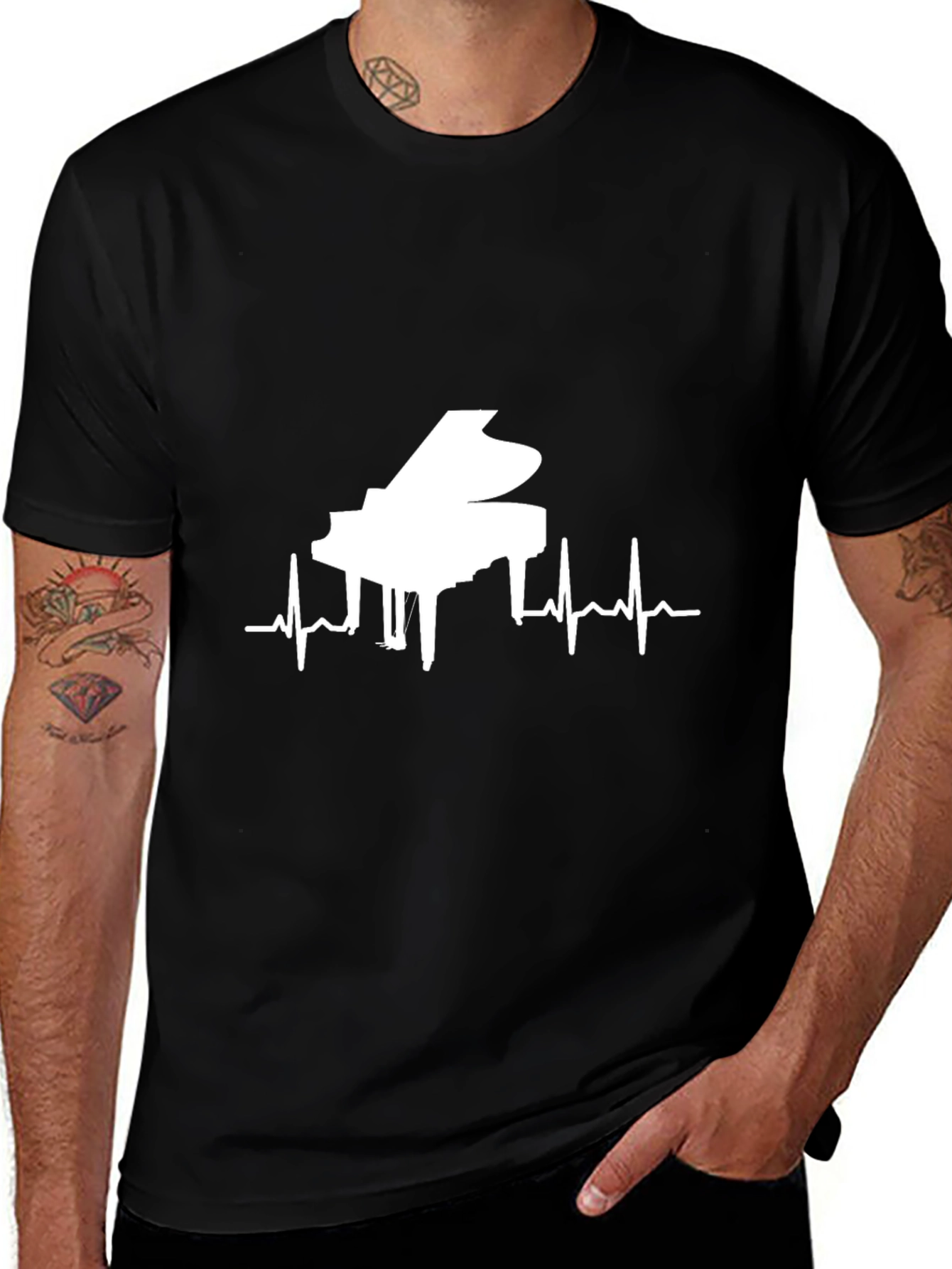 Variant 15 of Piano Heartbeat T-Shirt