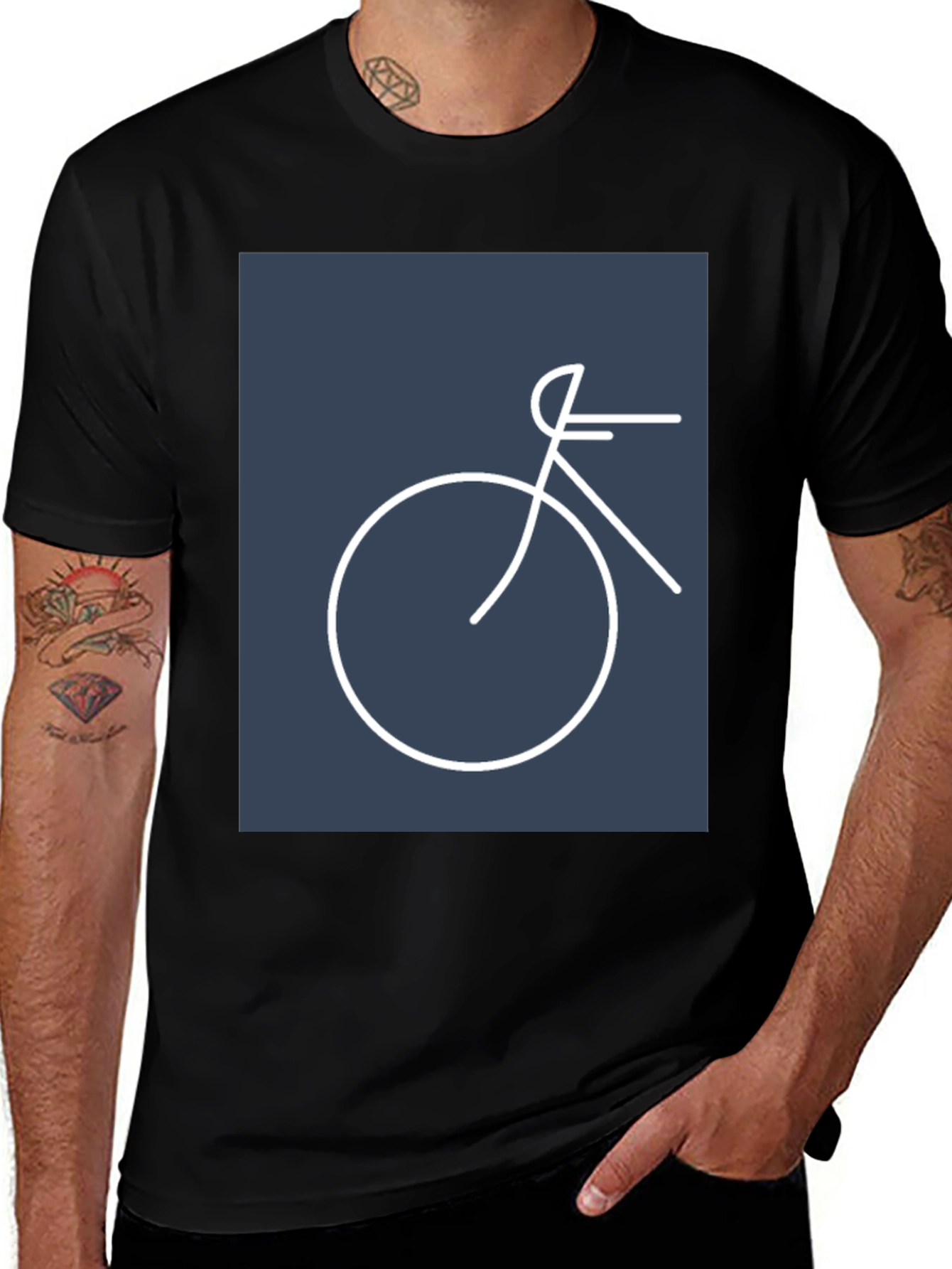 Variant 24 of Minimalist Bike Graphic Tee - Stylish & Comfortable