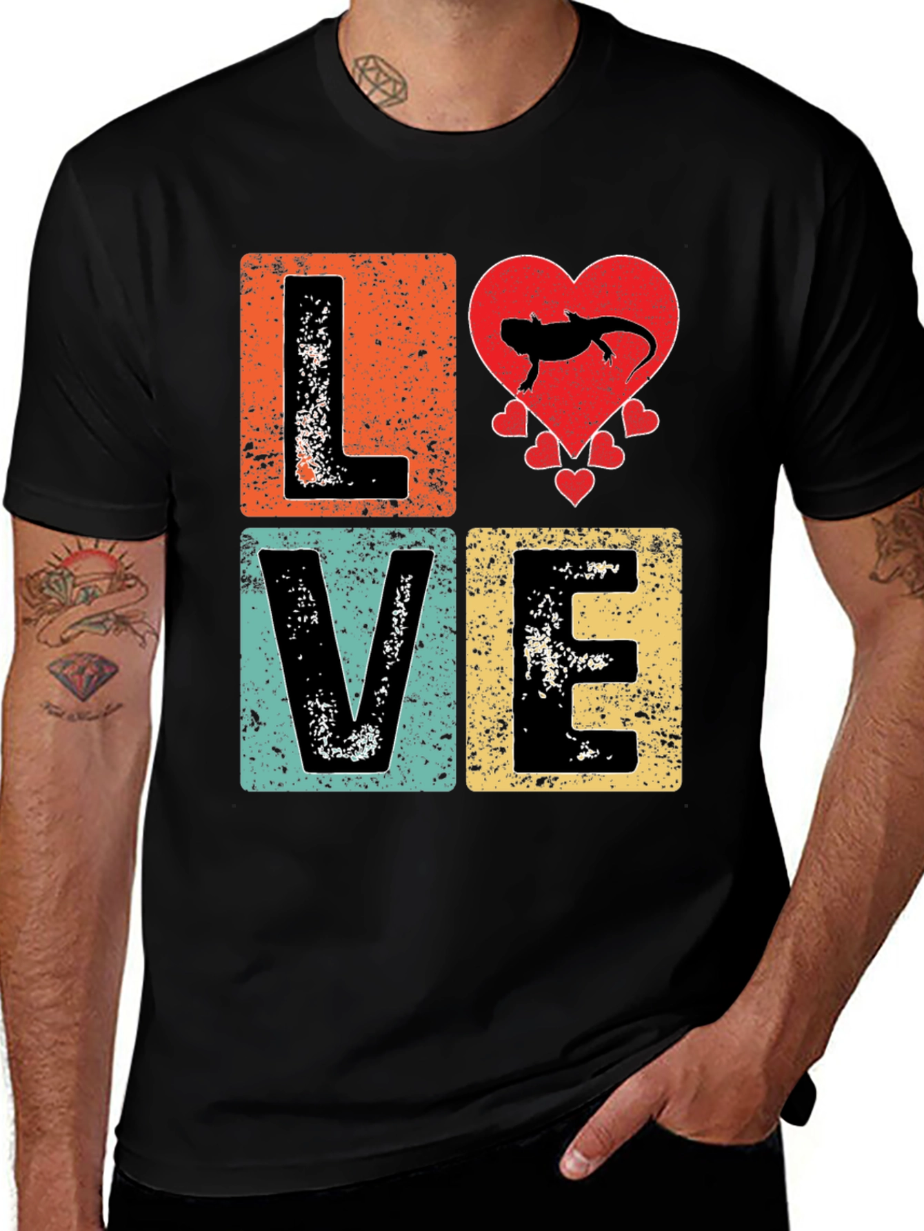 Variant 8 of LOVE Axolotl Retro T-Shirt