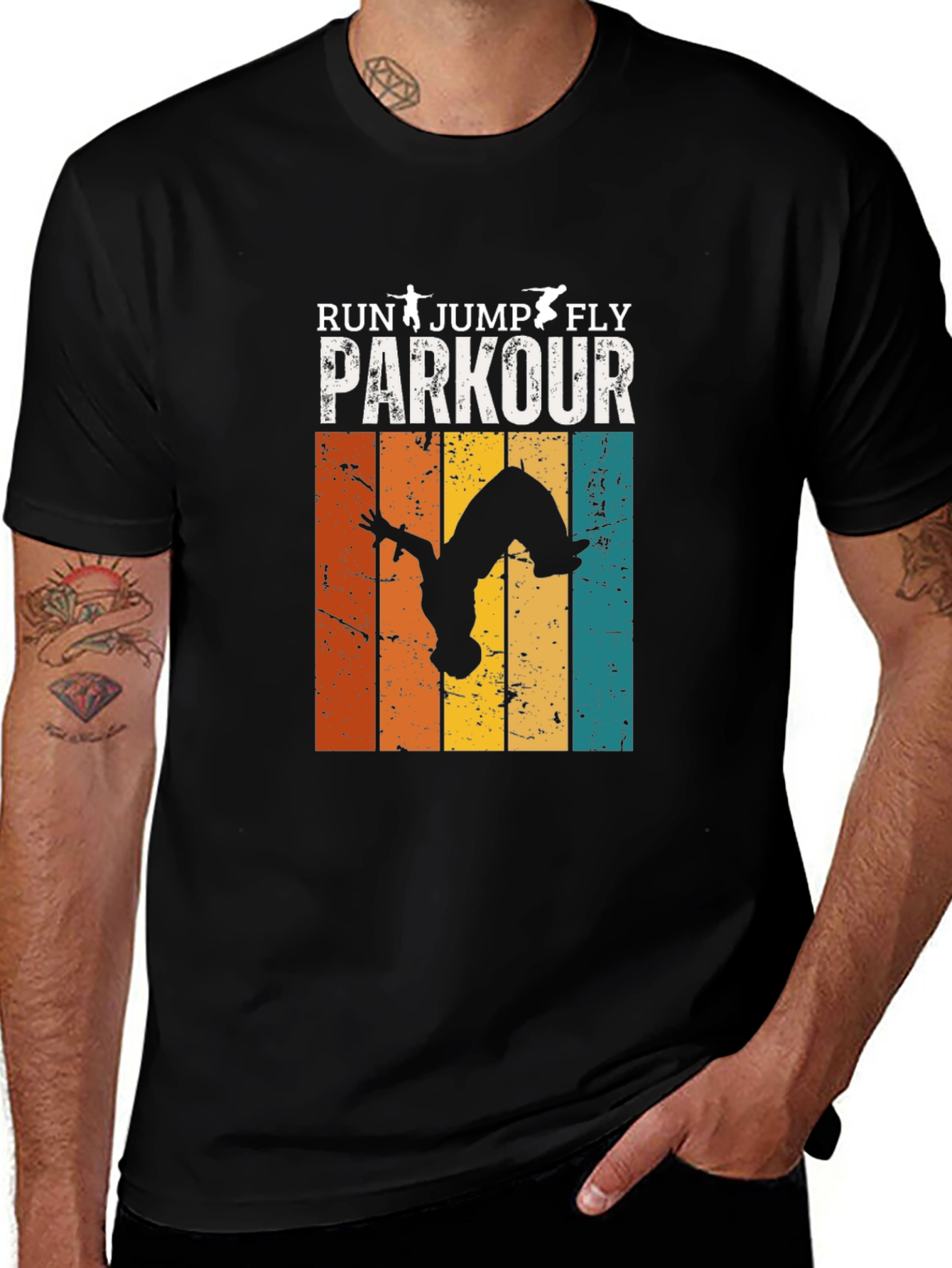 Variant 15 of Parkour Run Jump Fly Graphic T-Shirt