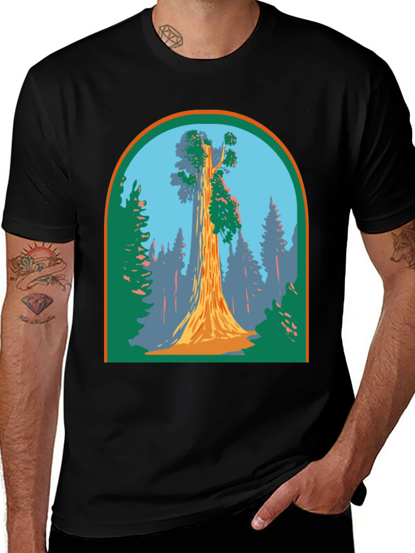 Variant 8 of Sequoia Tree Graphic T-Shirt - Nature Lover Tee
