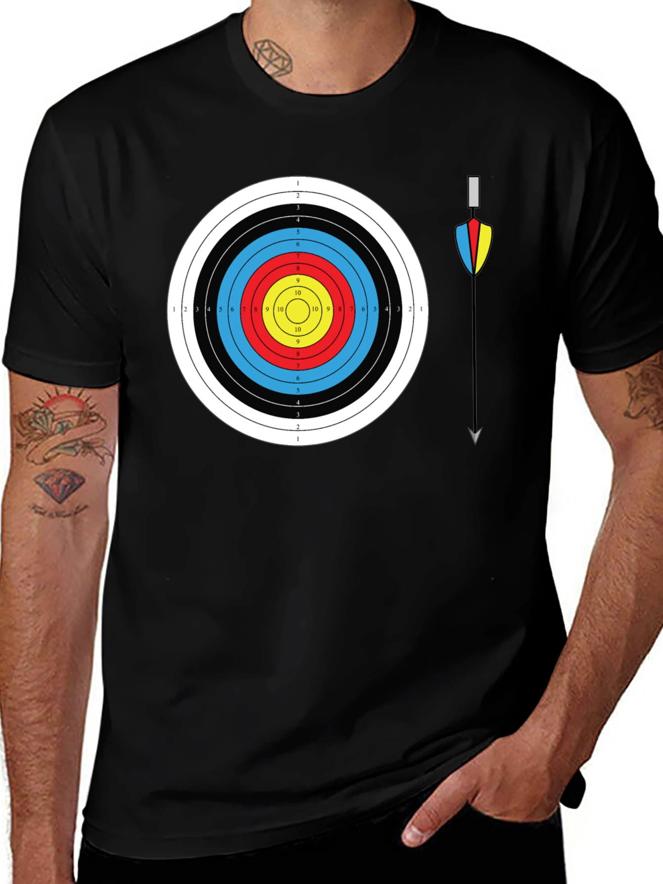 Variant 29 of Archery Target Graphic Tee - Bullseye Design