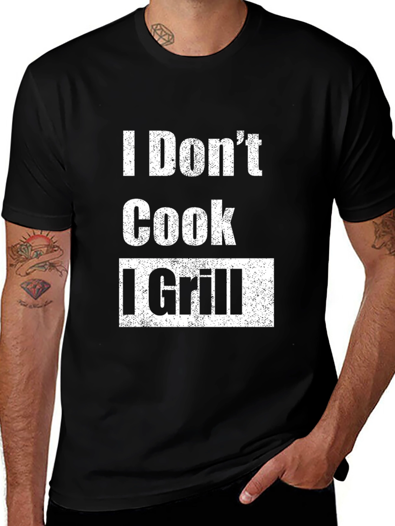 I Don't Cook I Grill T-Shirt Funny BBQ Grilling Shirt