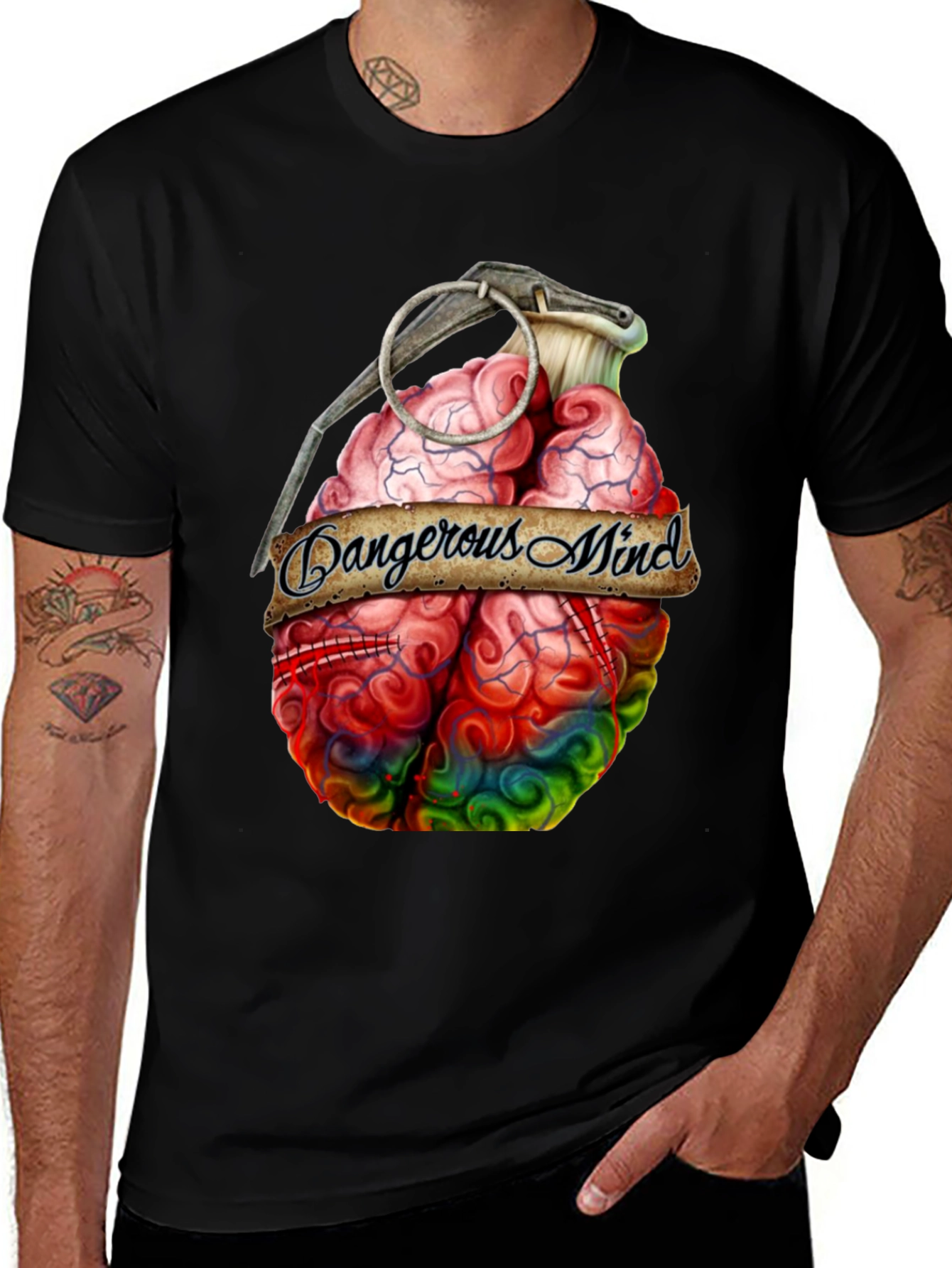 Dangerous Mind Graphic T-Shirt - Brain Grenade