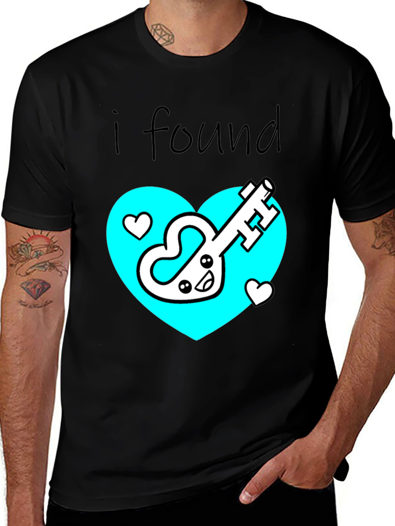 Heart Key Graphic Tee - I Found The Key to My Heart T-Shirt