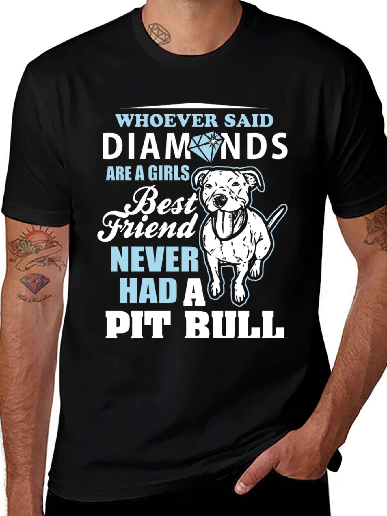 Pit Bull Best Friend Graphic Tee - Dog Lover Shirt