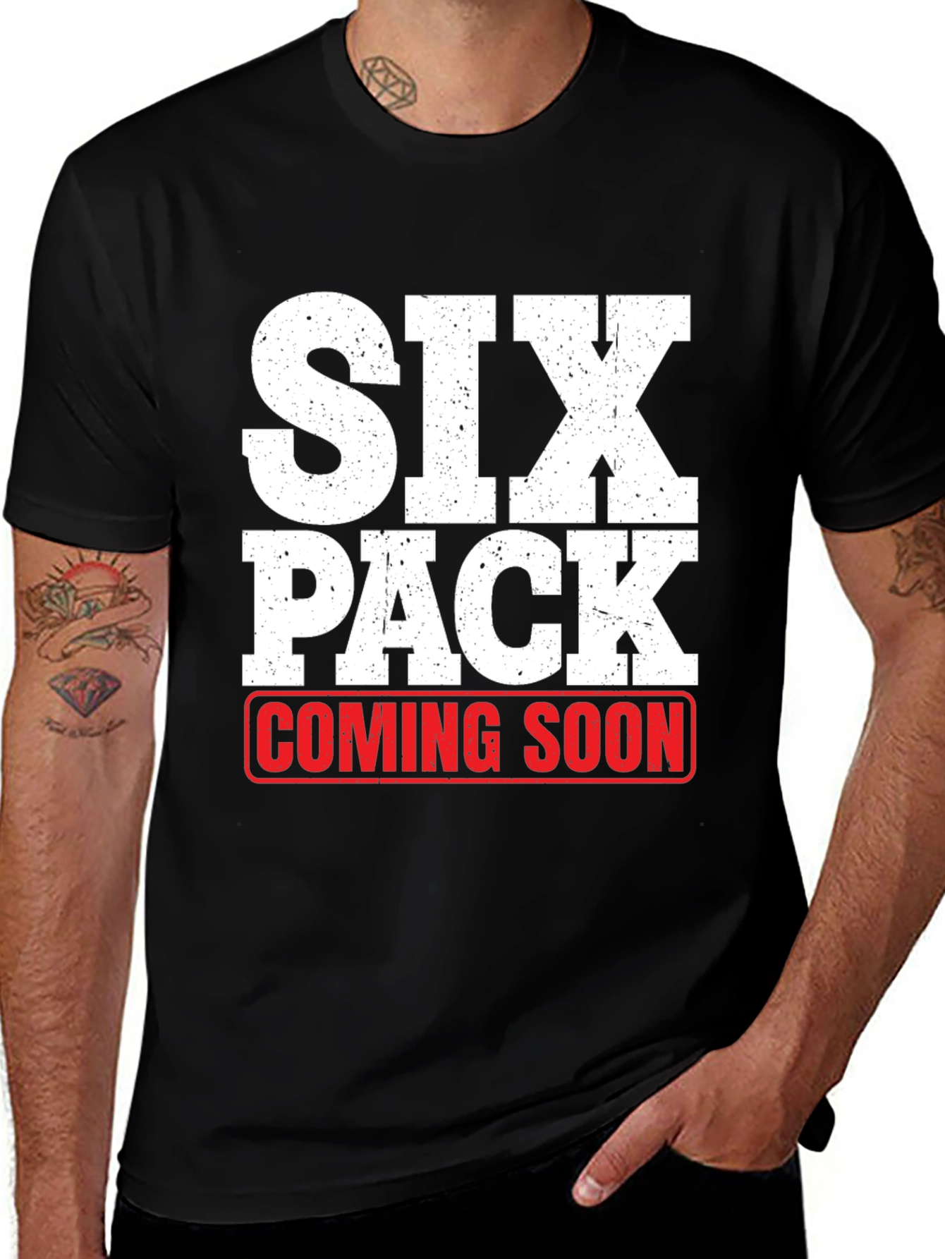 Variant 20 of Six Pack Coming Soon Funny Gym T-Shirt