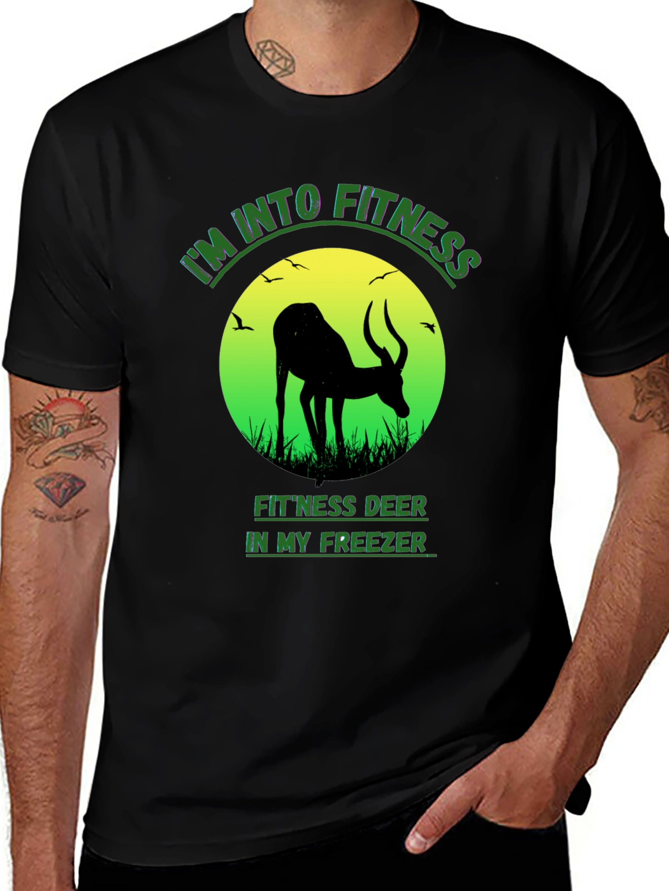 Variant 4 of Fitness Deer T-Shirt - I'm Into Fitness Tee