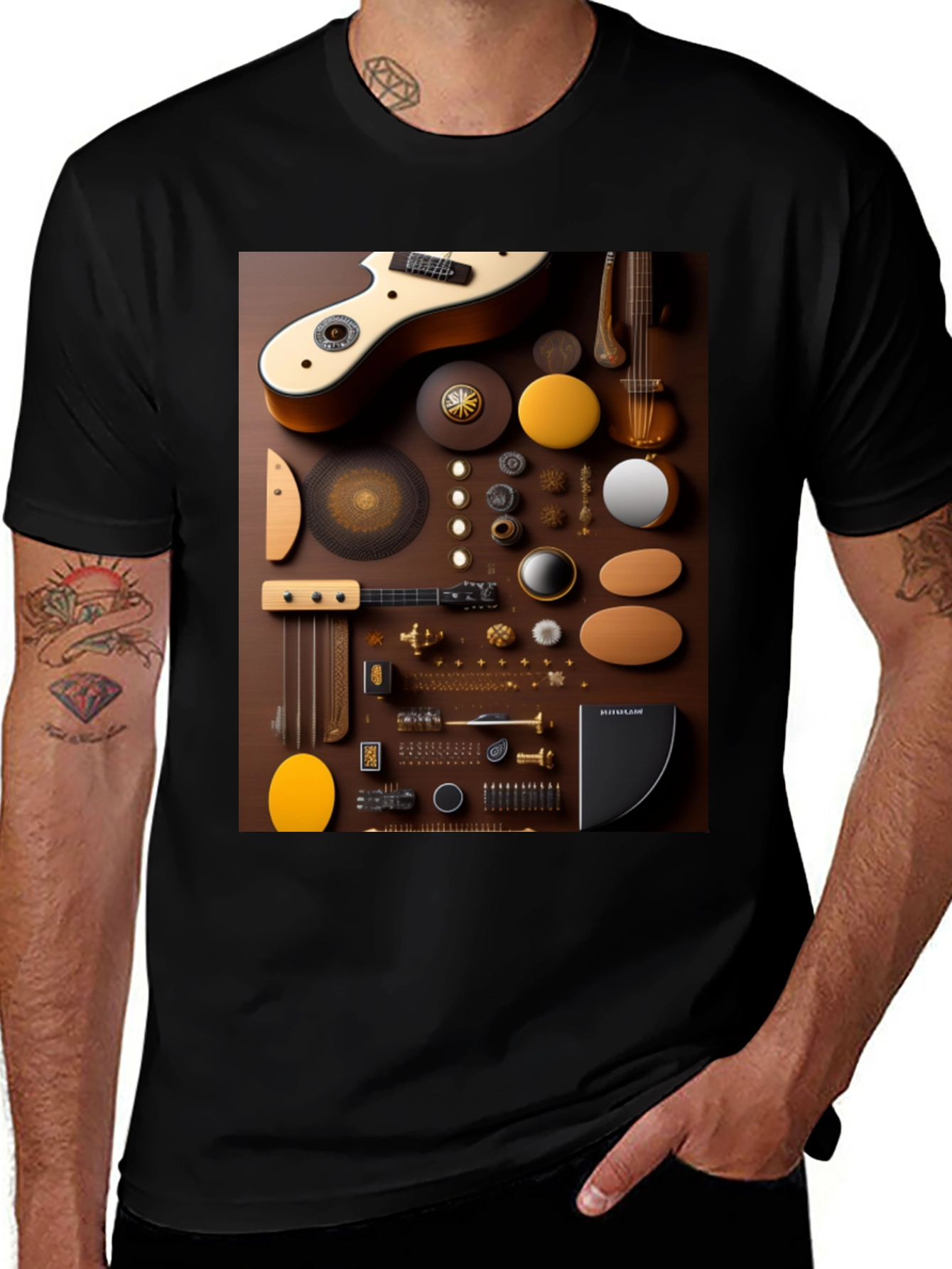 Variant 20 of Abstract Music Instrument T-Shirt