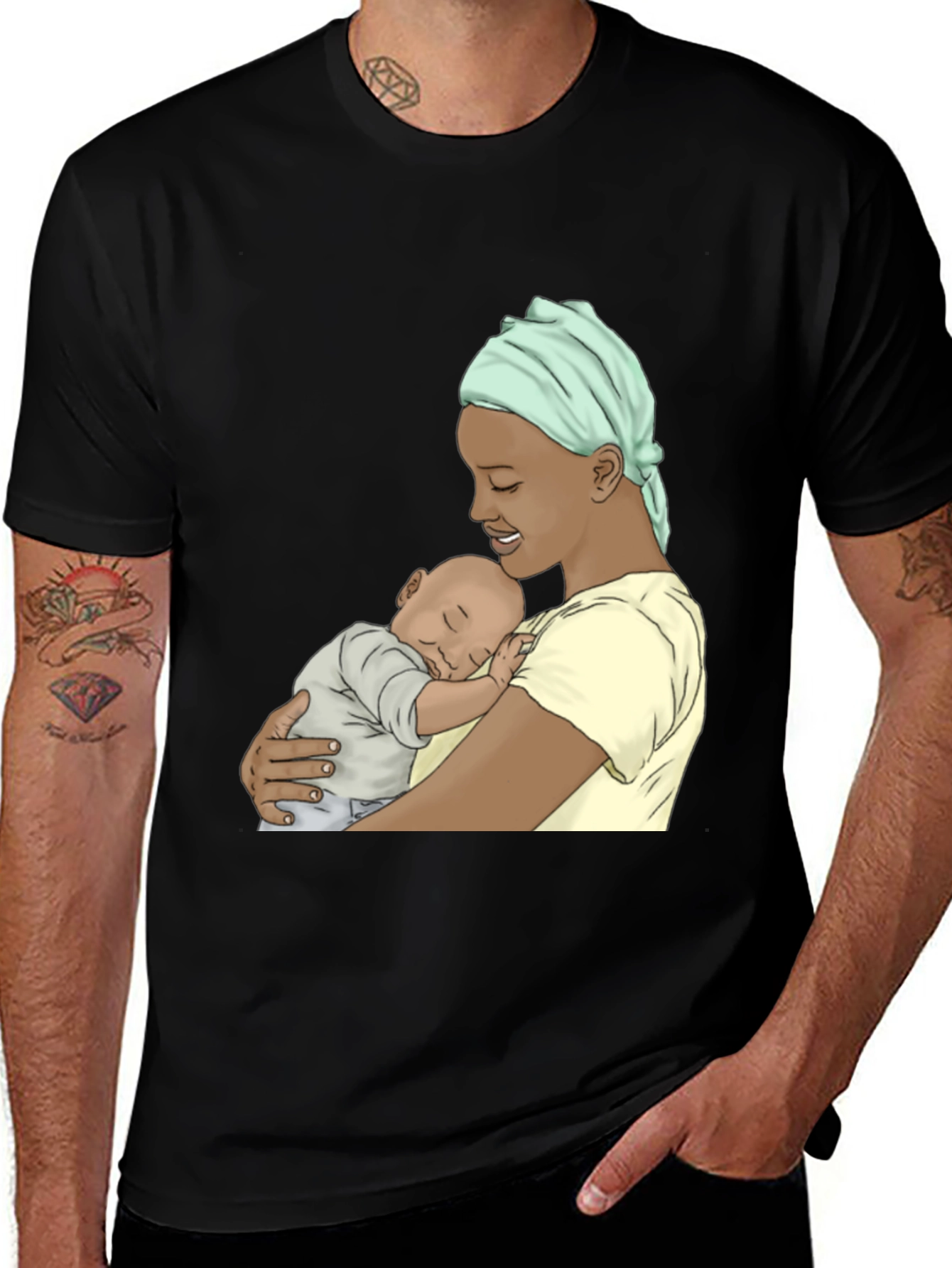 Variant 7 of Mother and Baby Black T-Shirt