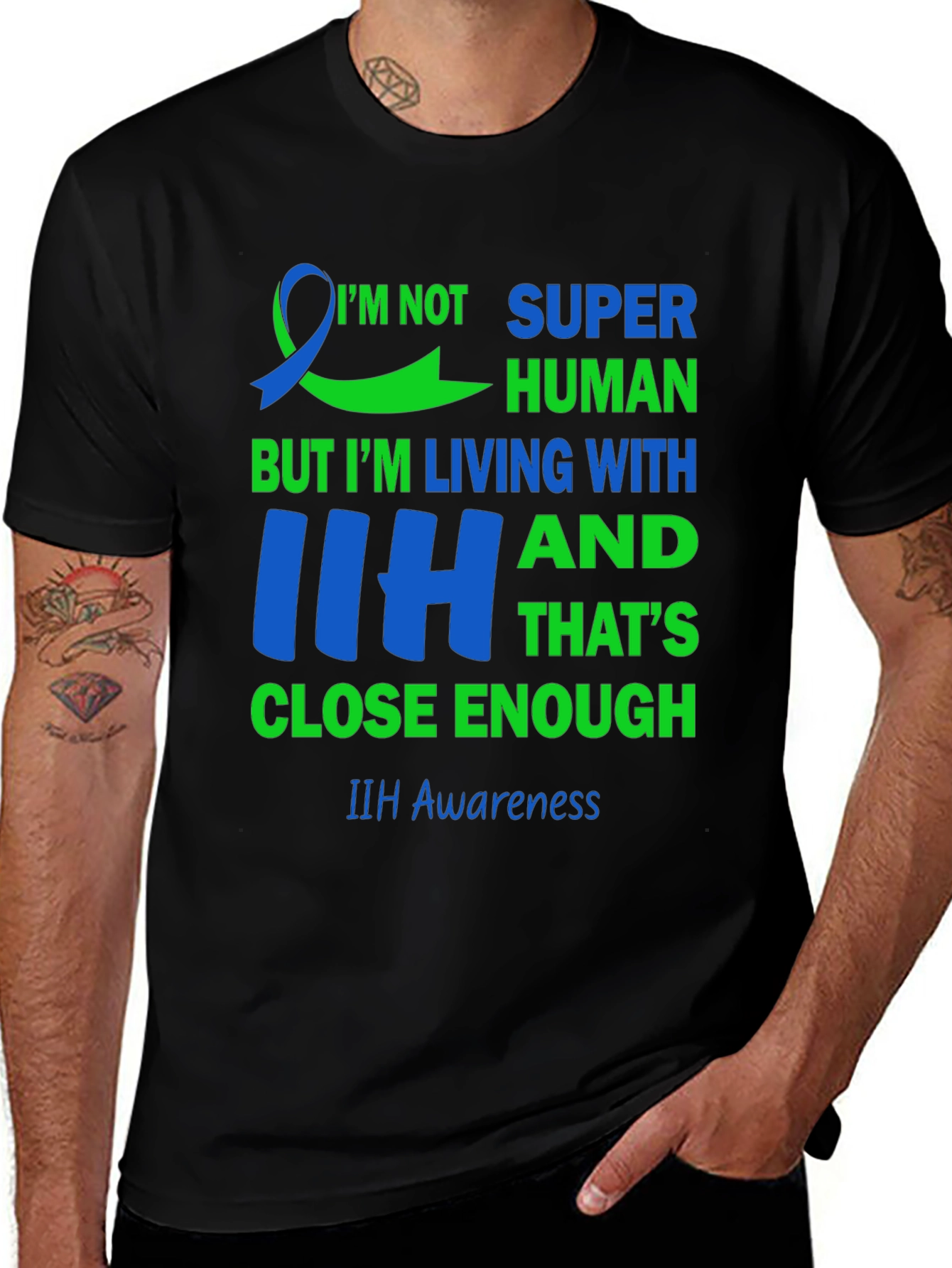 IIH Awareness T-Shirt - Super Human Living with IIH