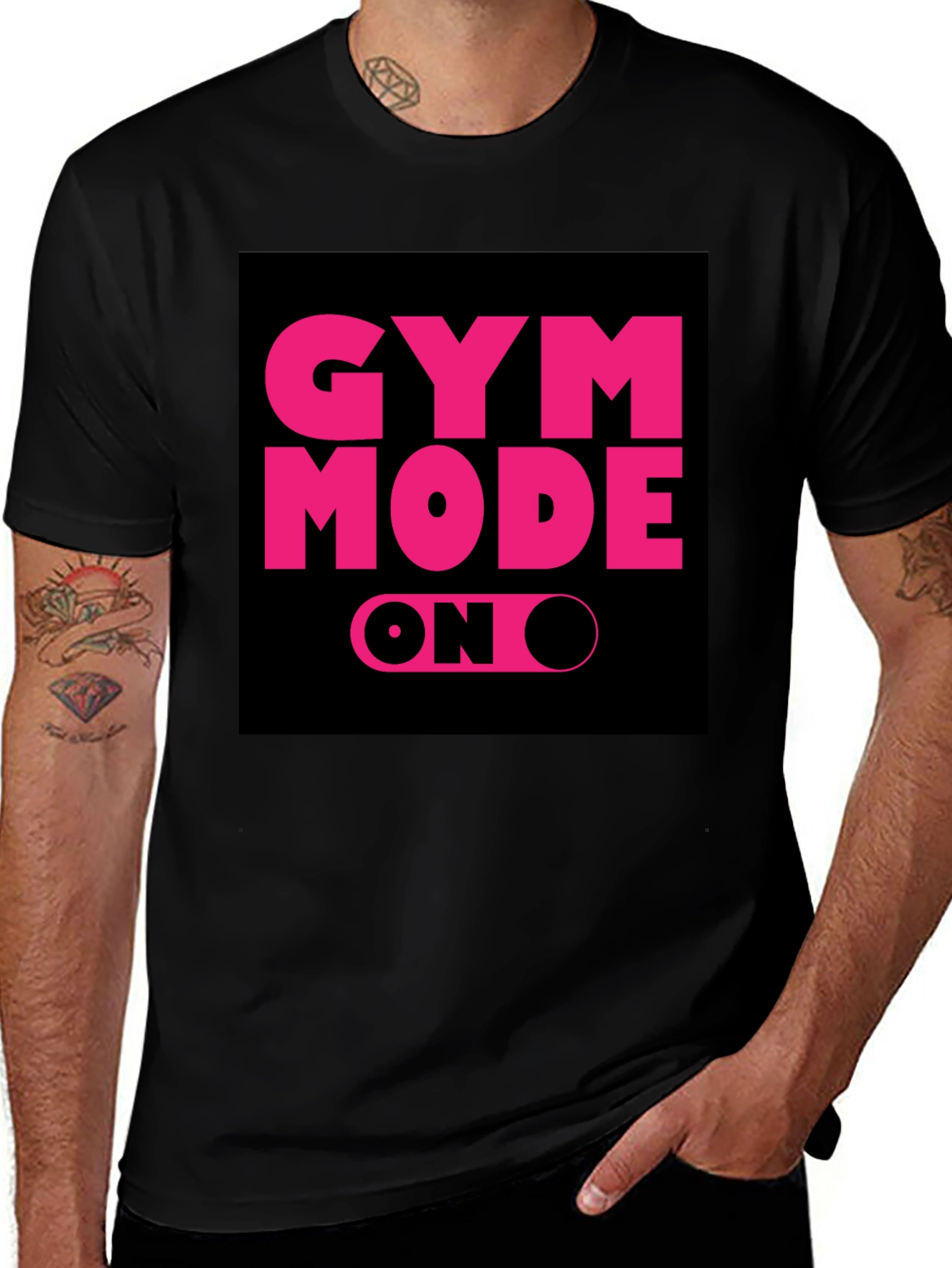 Gym Mode On Graphic Tee - Workout Motivation Shirt
