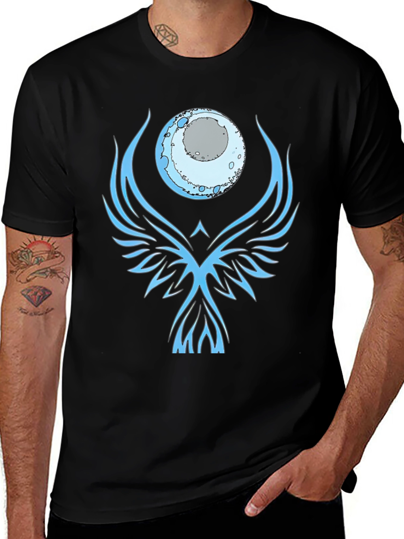 Variant 29 of Moon Bird Graphic T-Shirt - Celestial Tee