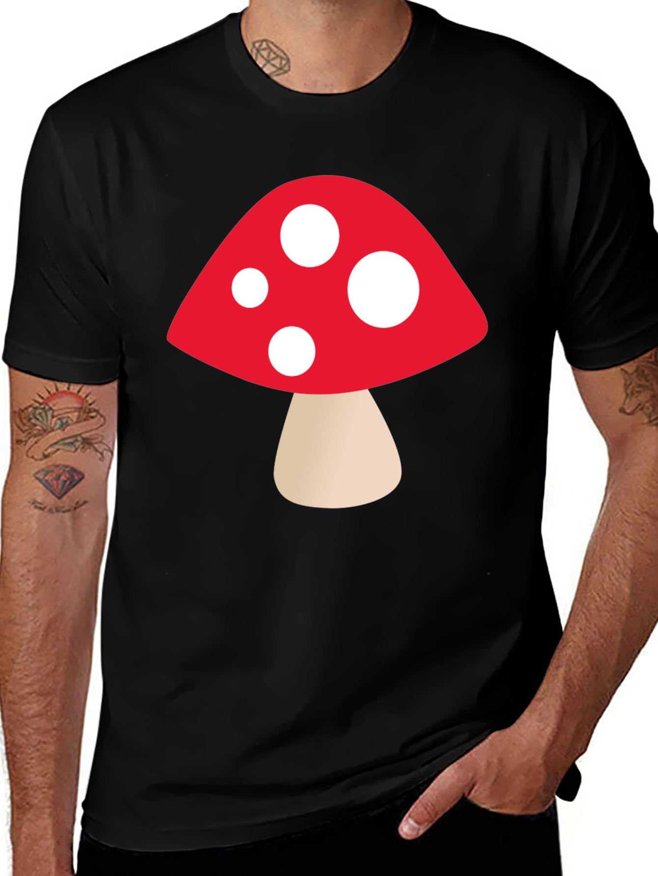 Mushroom Graphic Tee - Funky Casual Wear