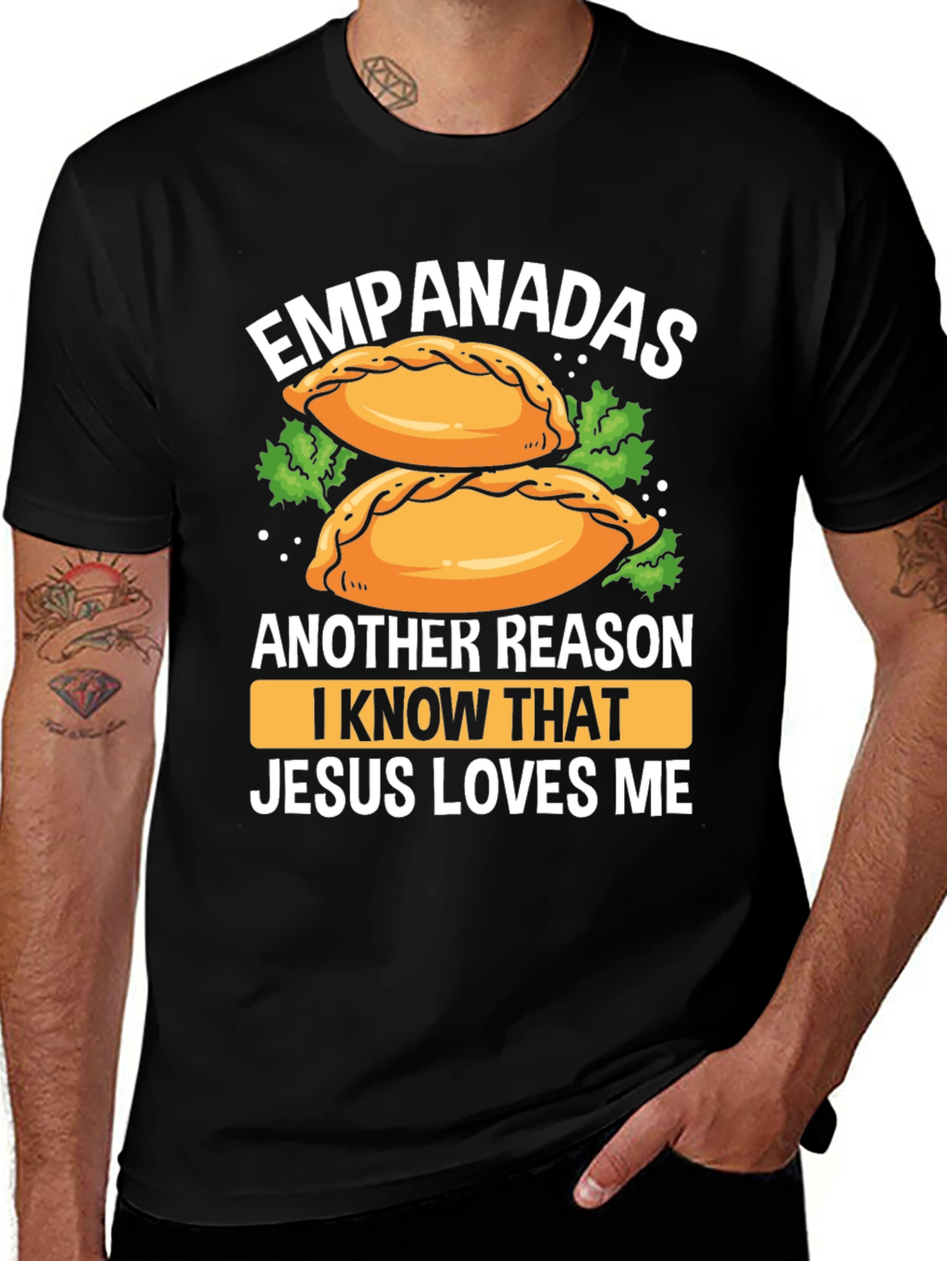 Variant 10 of Empanadas Jesus Loves Me T-Shirt