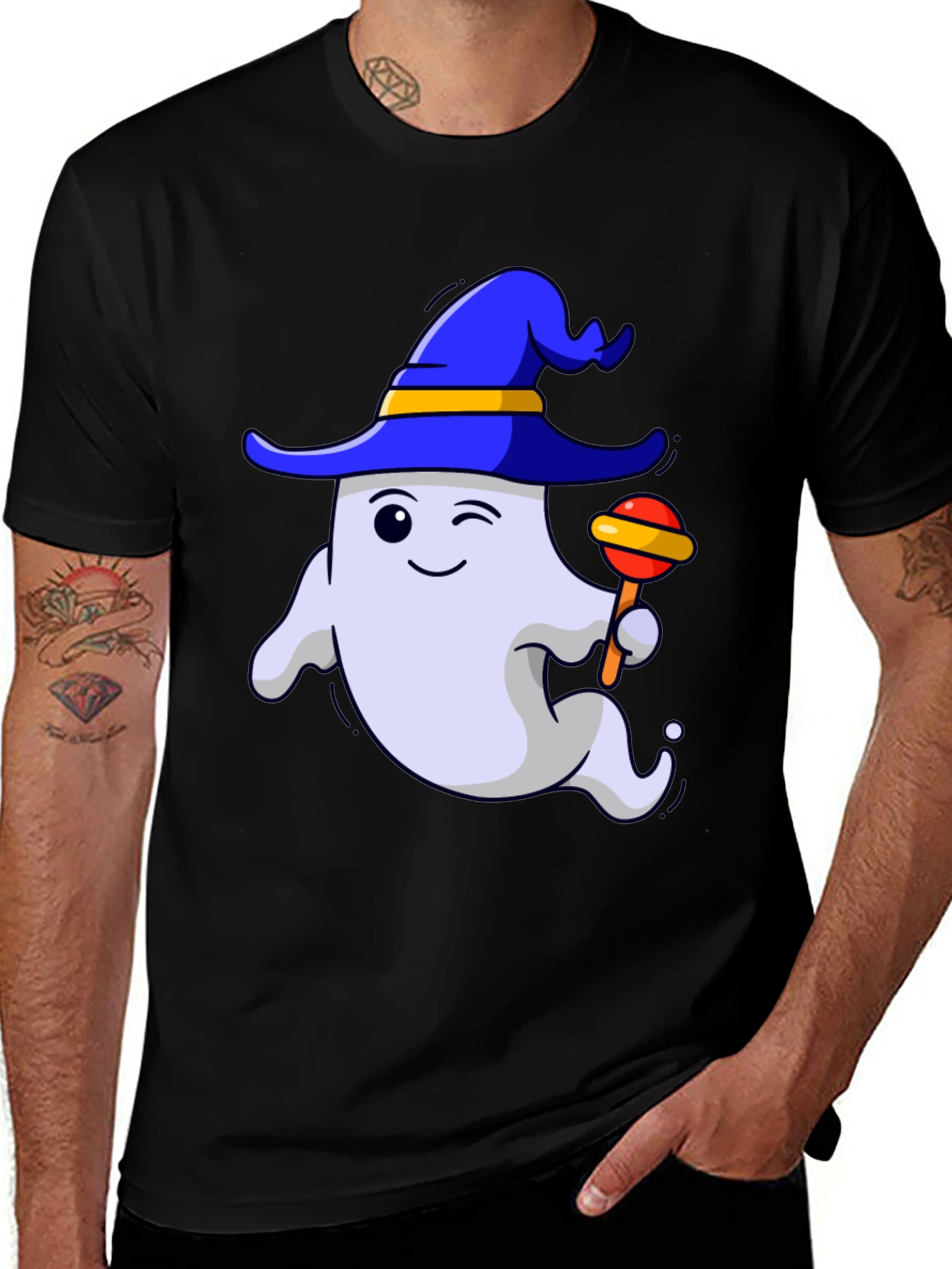 Halloween Ghost with Lollipop T-Shirt