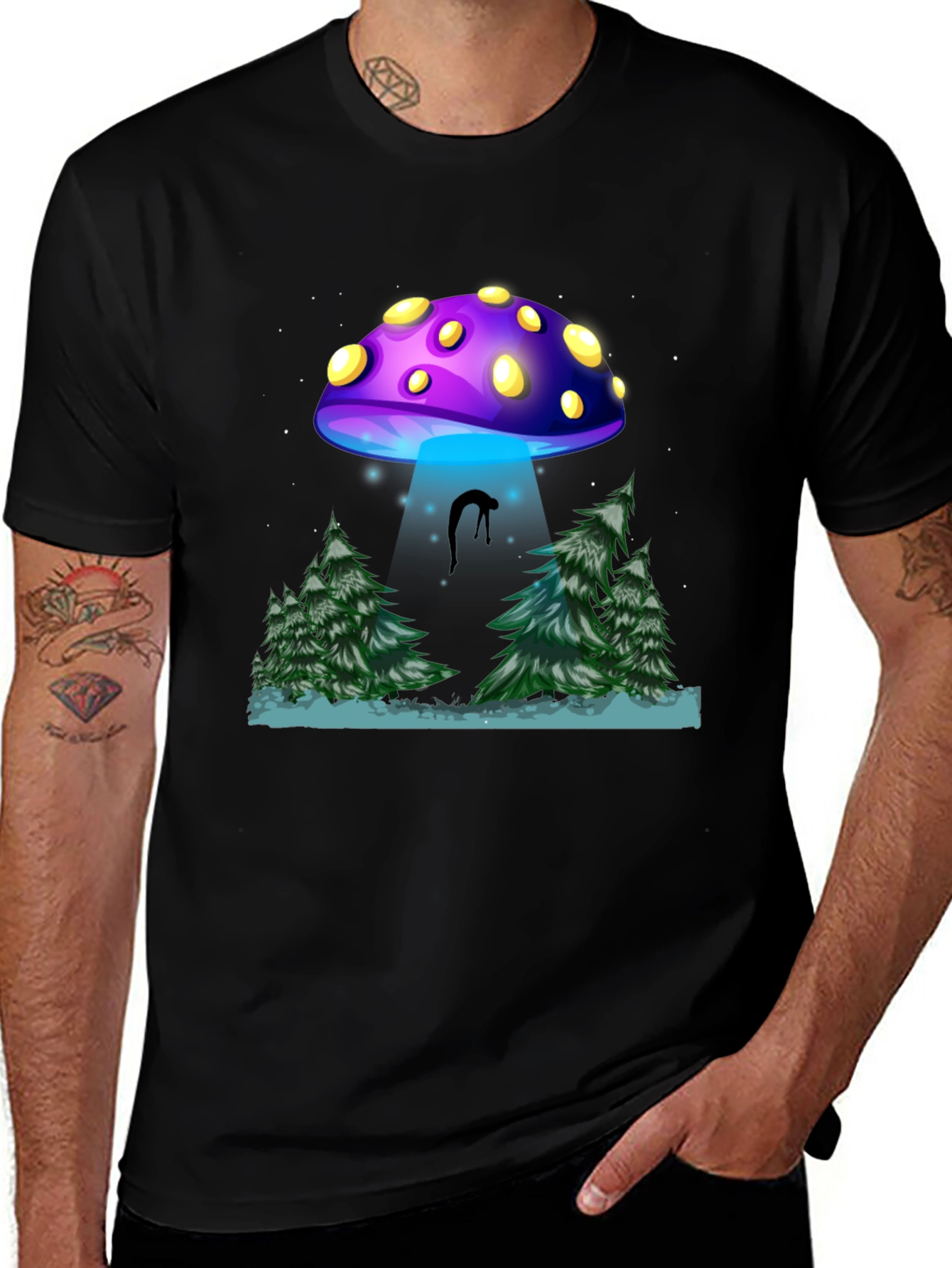 Variant 27 of UFO Abduction T-Shirt - Sci-Fi Graphic Tee