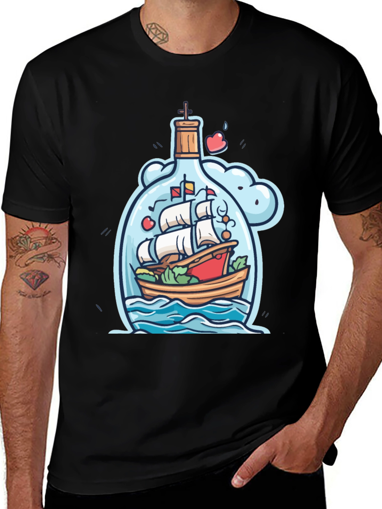 Variant 25 of Ship in a Bottle Graphic Tee