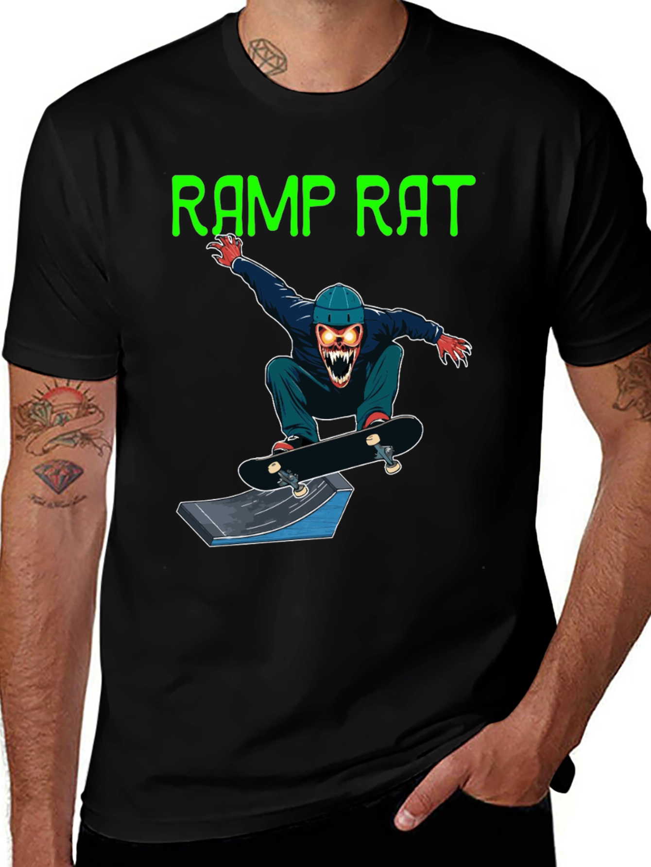 Variant 27 of Ramp Rat Skateboarding Graphic Tee