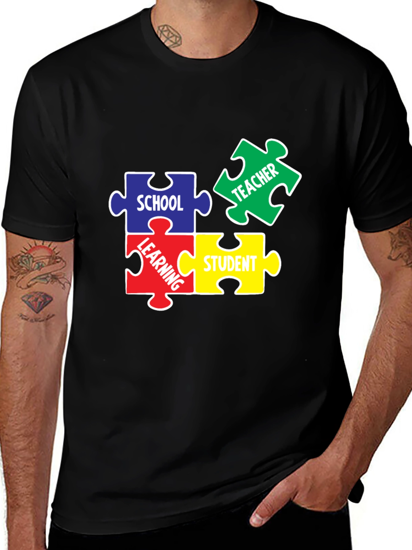 Variant 19 of Educational Puzzle Piece T-Shirt - School, Teacher, Student, Learning