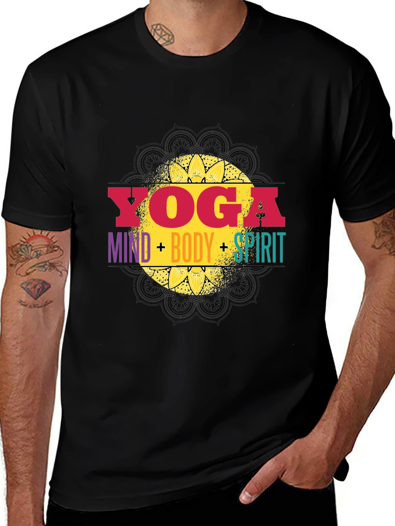 Yoga Mind Body Spirit Graphic Tee