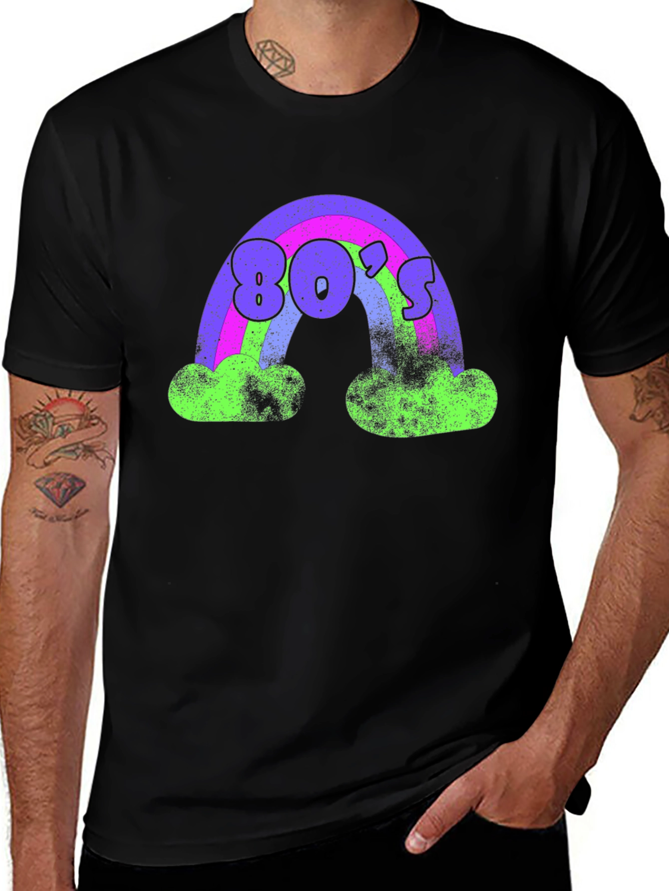 Variant 26 of Retro 80's Rainbow T-Shirt