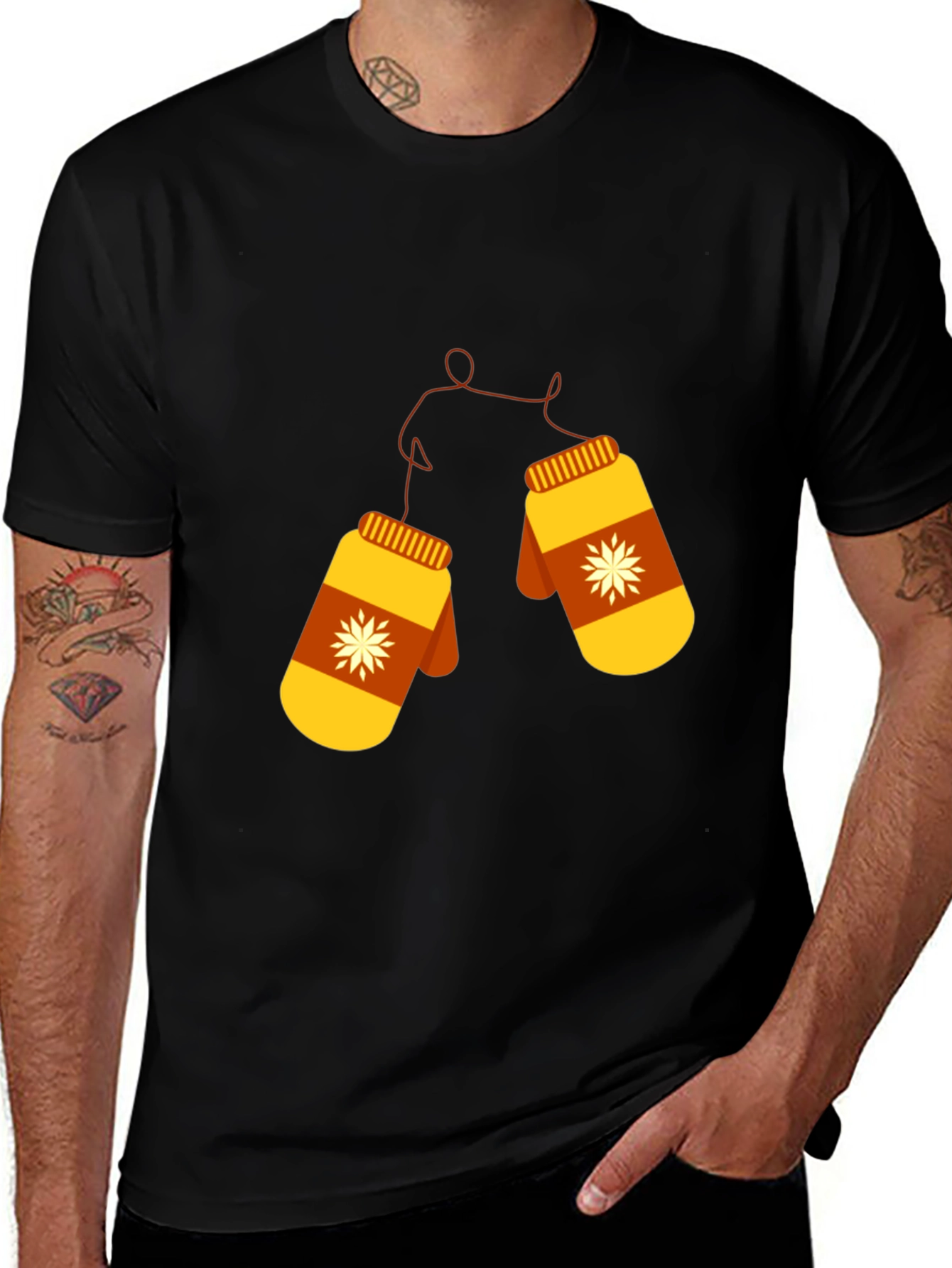 Variant 14 of Winter Mittens Graphic Tee - Cozy Style