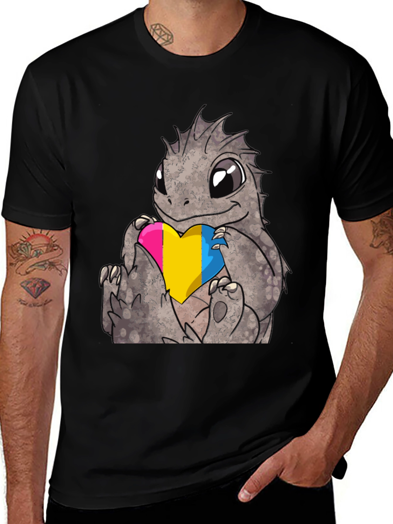 Pansexual Pride Dragon T-Shirt - Cute LGBTQ+ Tee