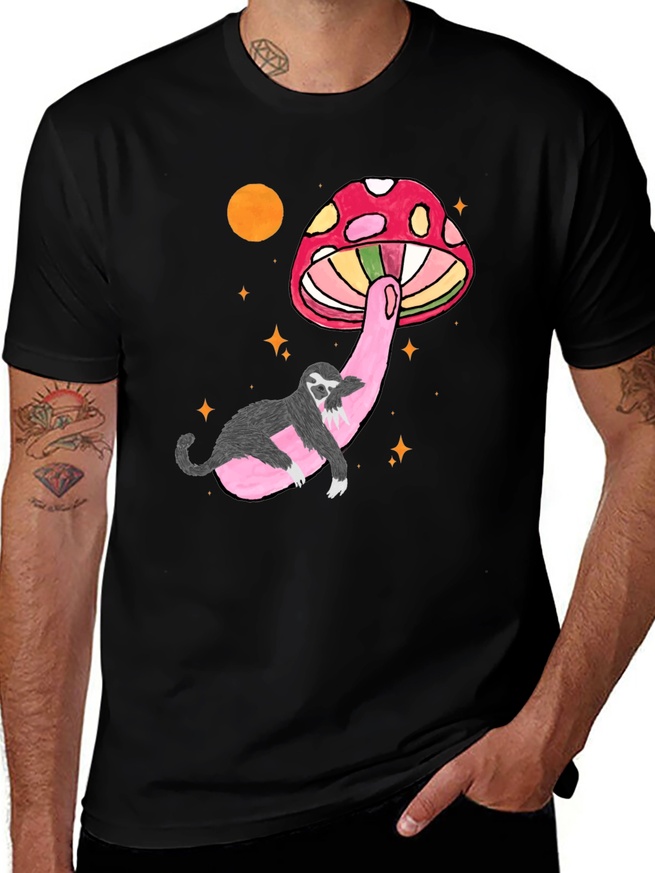 Variant 4 of Sloth Riding Mushroom T-Shirt