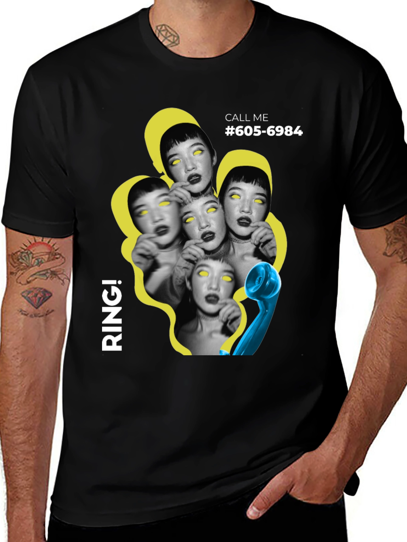 Variant 5 of Modern Art T-Shirt: Call Me Graphic Tee