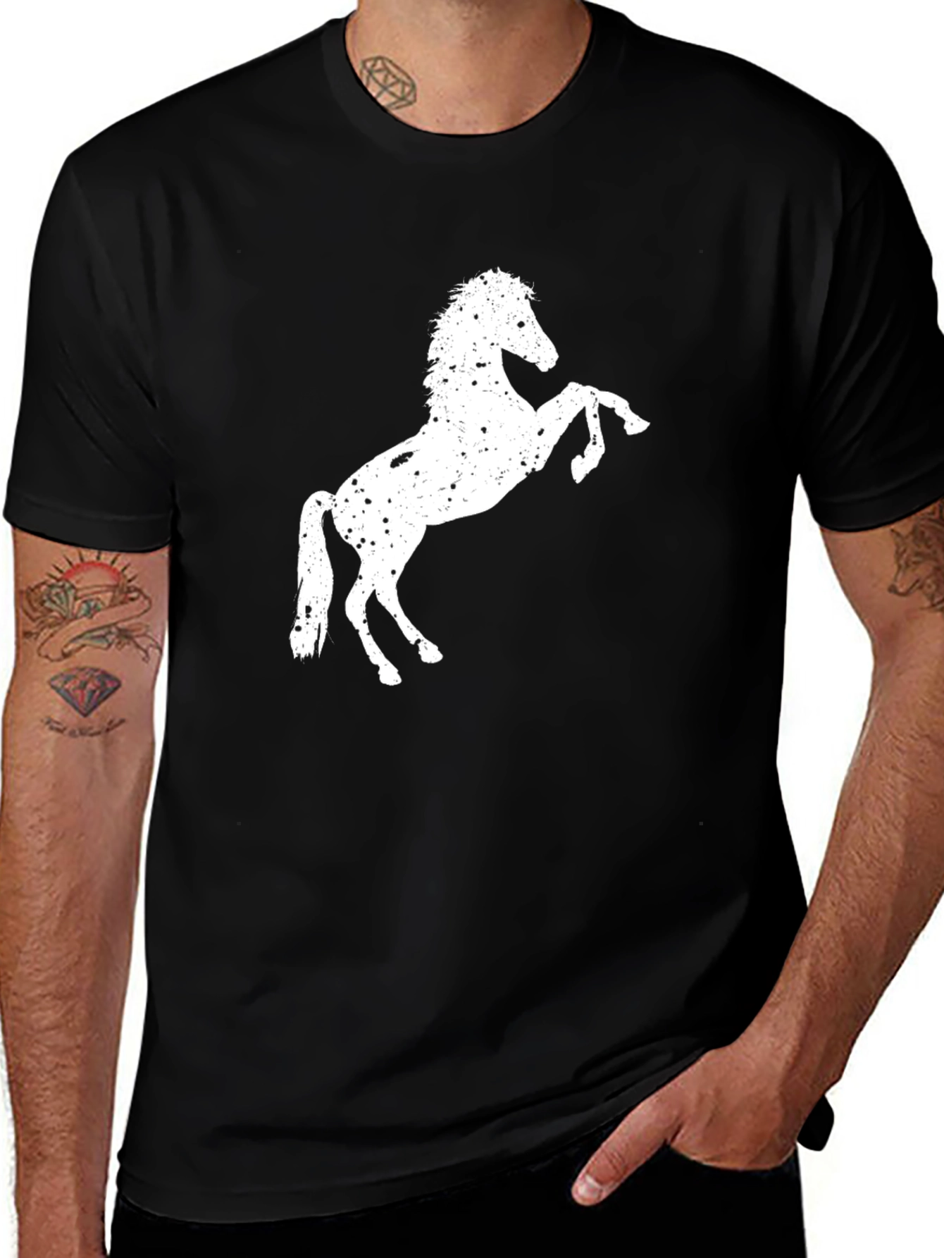 Variant 11 of Black Horse Silhouette T-Shirt