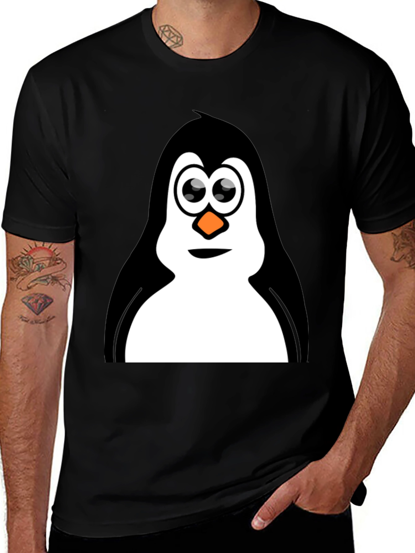 Variant 17 of Penguin Graphic Black T-Shirt for Men