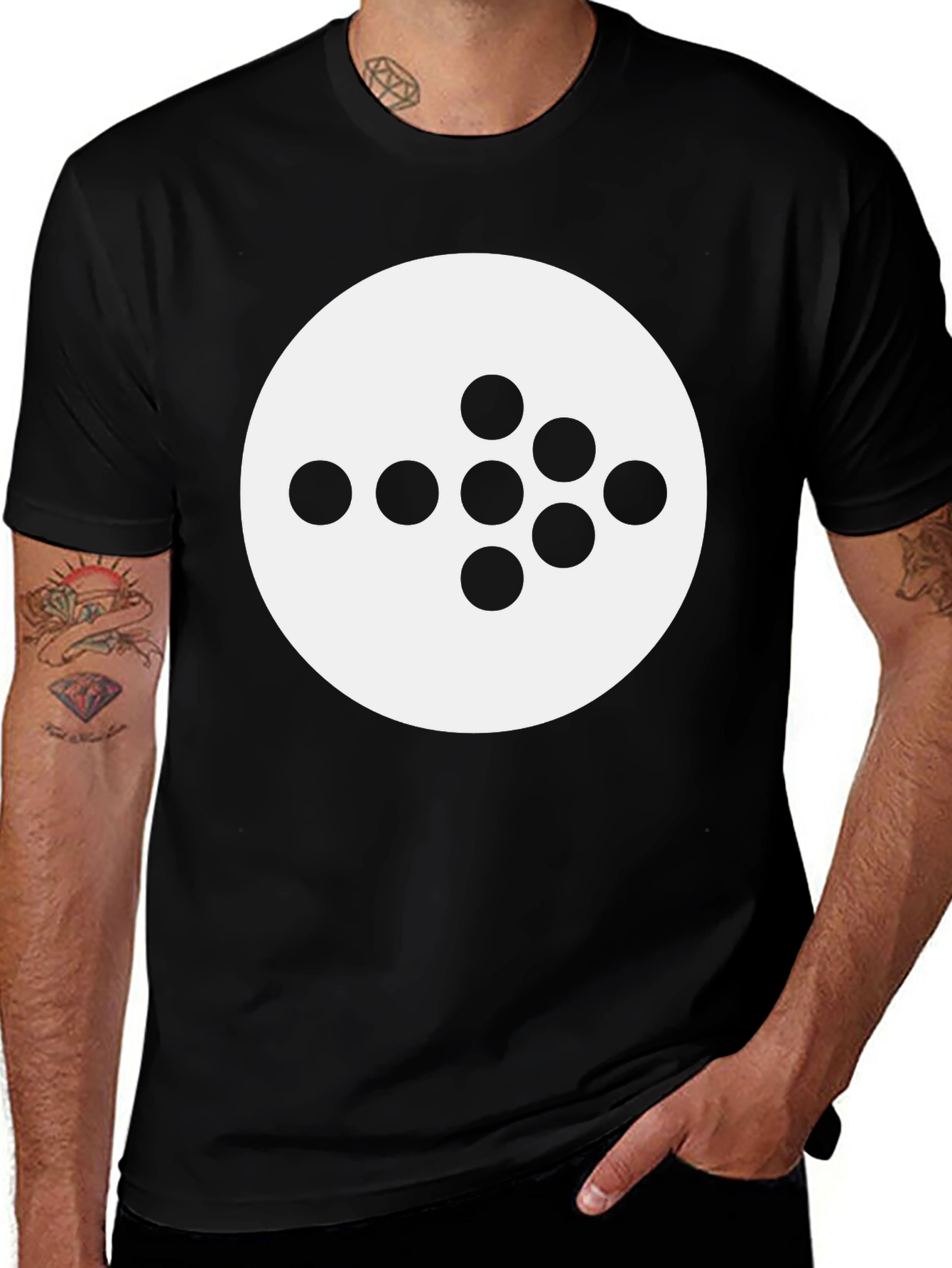 Variant 6 of Abstract Circle Graphic Tee - Stylish & Modern
