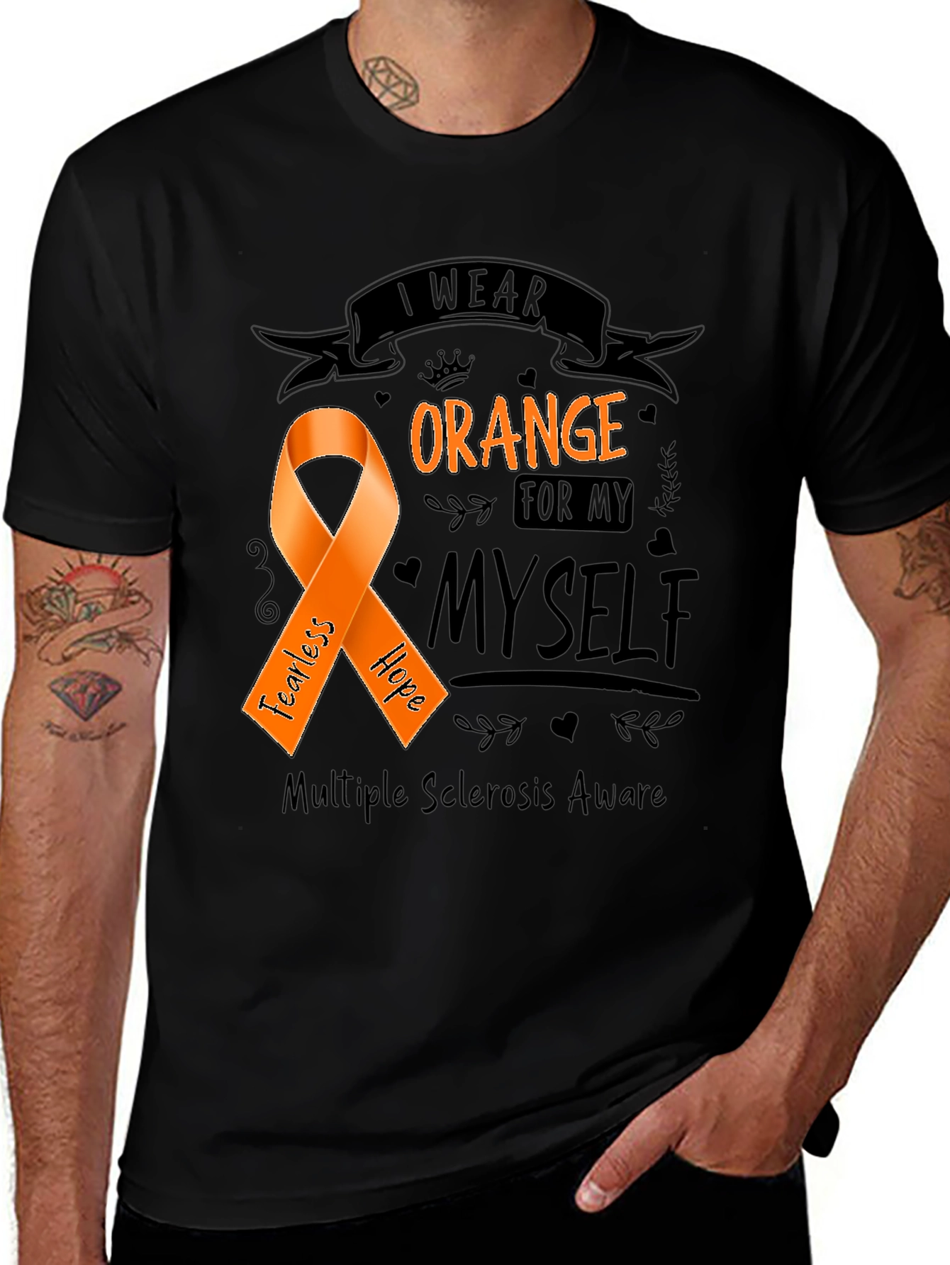 Orange Awareness Ribbon T-Shirt