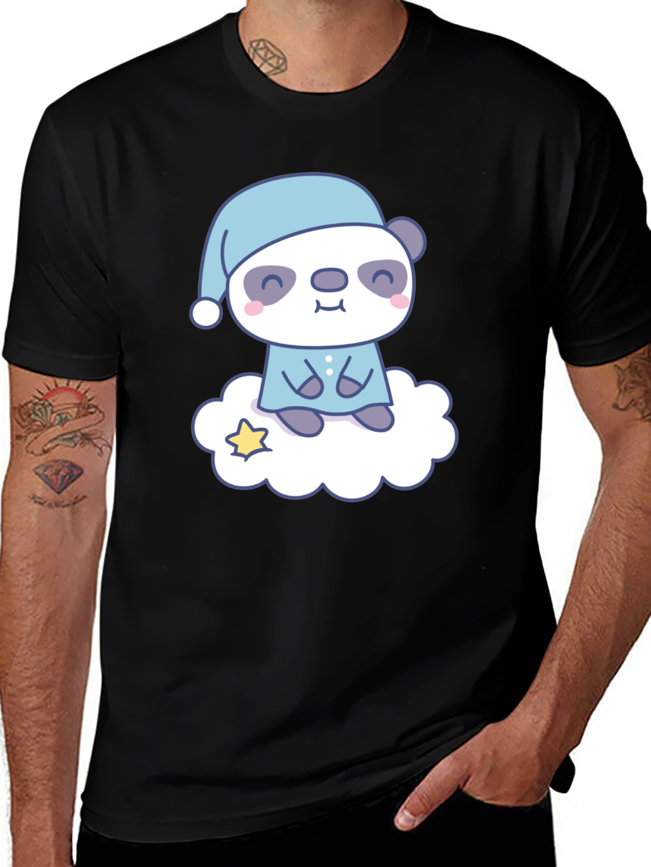 Variant 17 of Sleepy Panda T-Shirt - Cute Cartoon Bear Tee